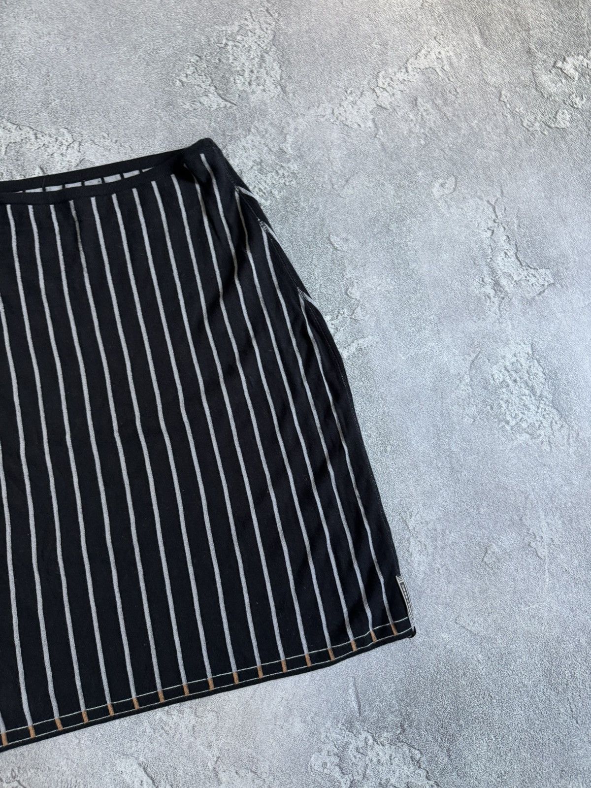 Designer Xess + Baba M reversible knitwear striped skirt midi maxi Size 26" / US 2 / IT 38 - 9 Thumbnail