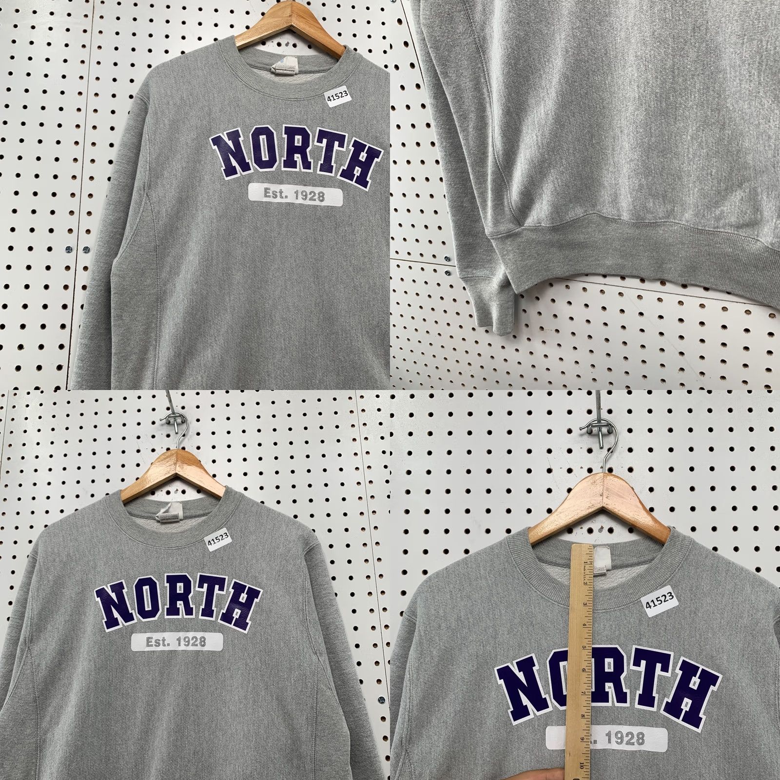 Champion Champion Reverse Weave Sweatshirt Mens S North Gray Purple Crew Neck Long Sleeve Pullover 21x26 Comfort Winter Fall Size US S / EU 44-46 / 1 - 8 Thumbnail
