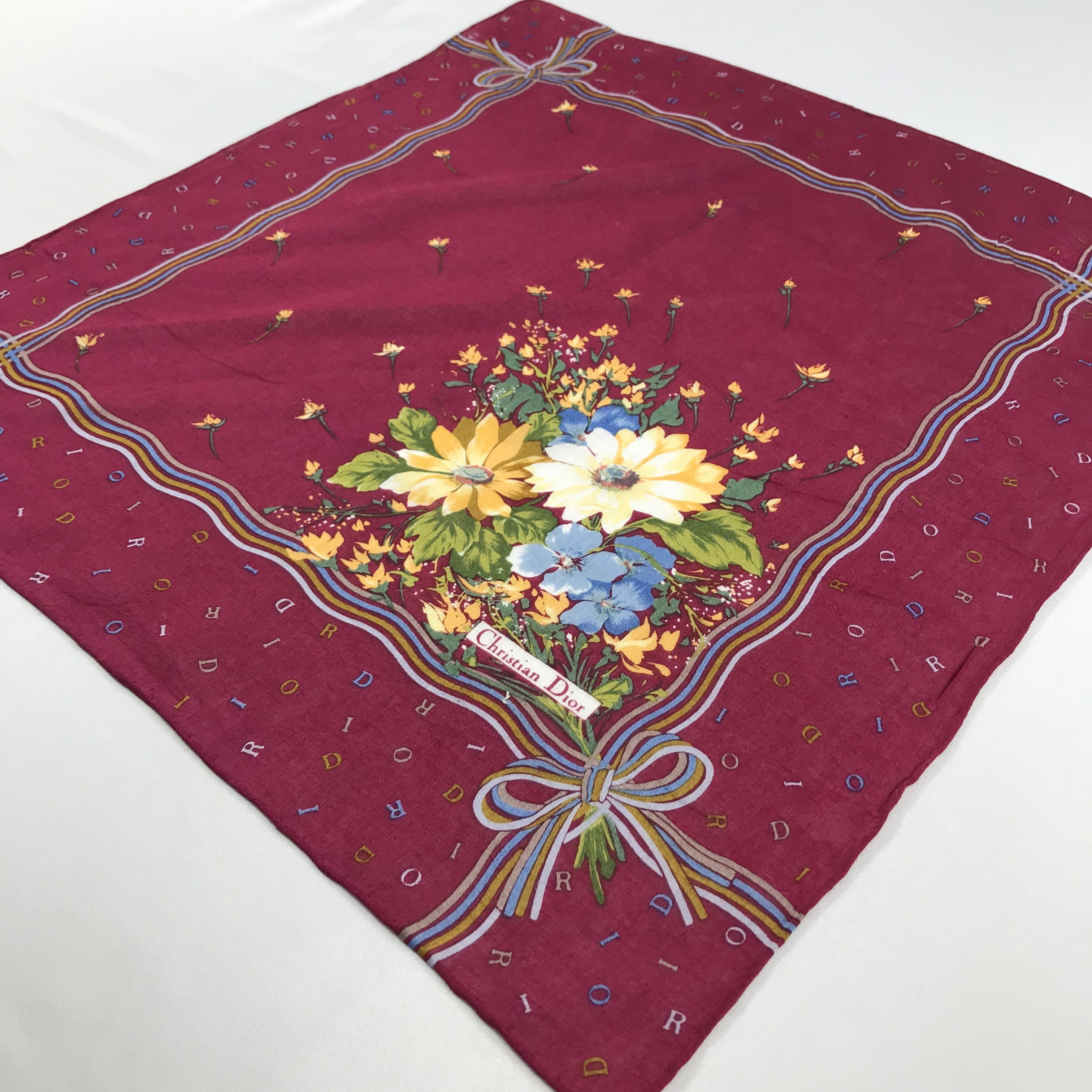 Vintage Christian Dior Bandana / Handkerchief / Neckerchief -S2073 Size ONE SIZE - 2 Thumbnail