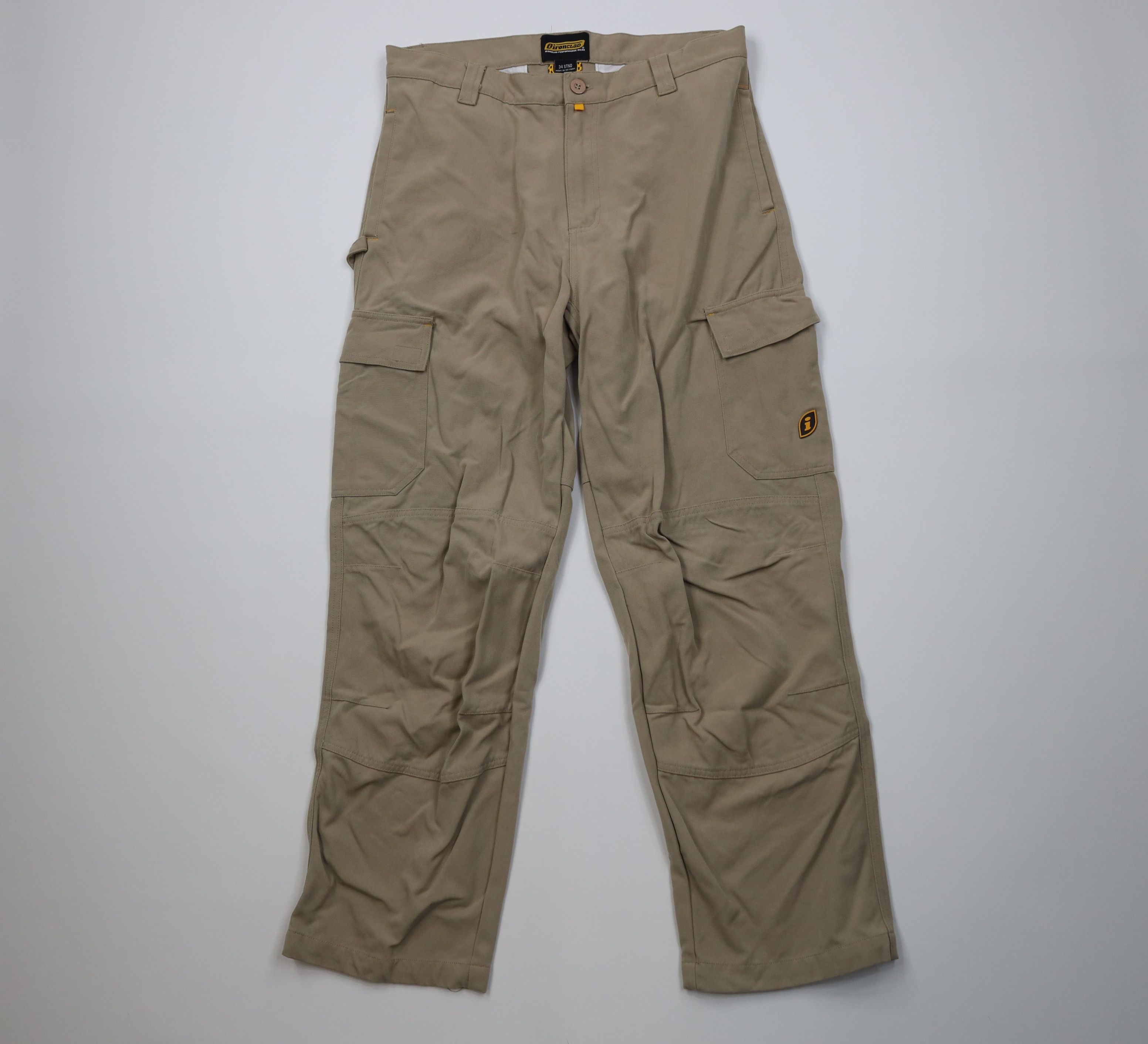 Vintage Vintage Y2K Streetwear Double Knee Wide Leg Cargo Pants Size US 34 / EU 50 - 1 Thumbnail