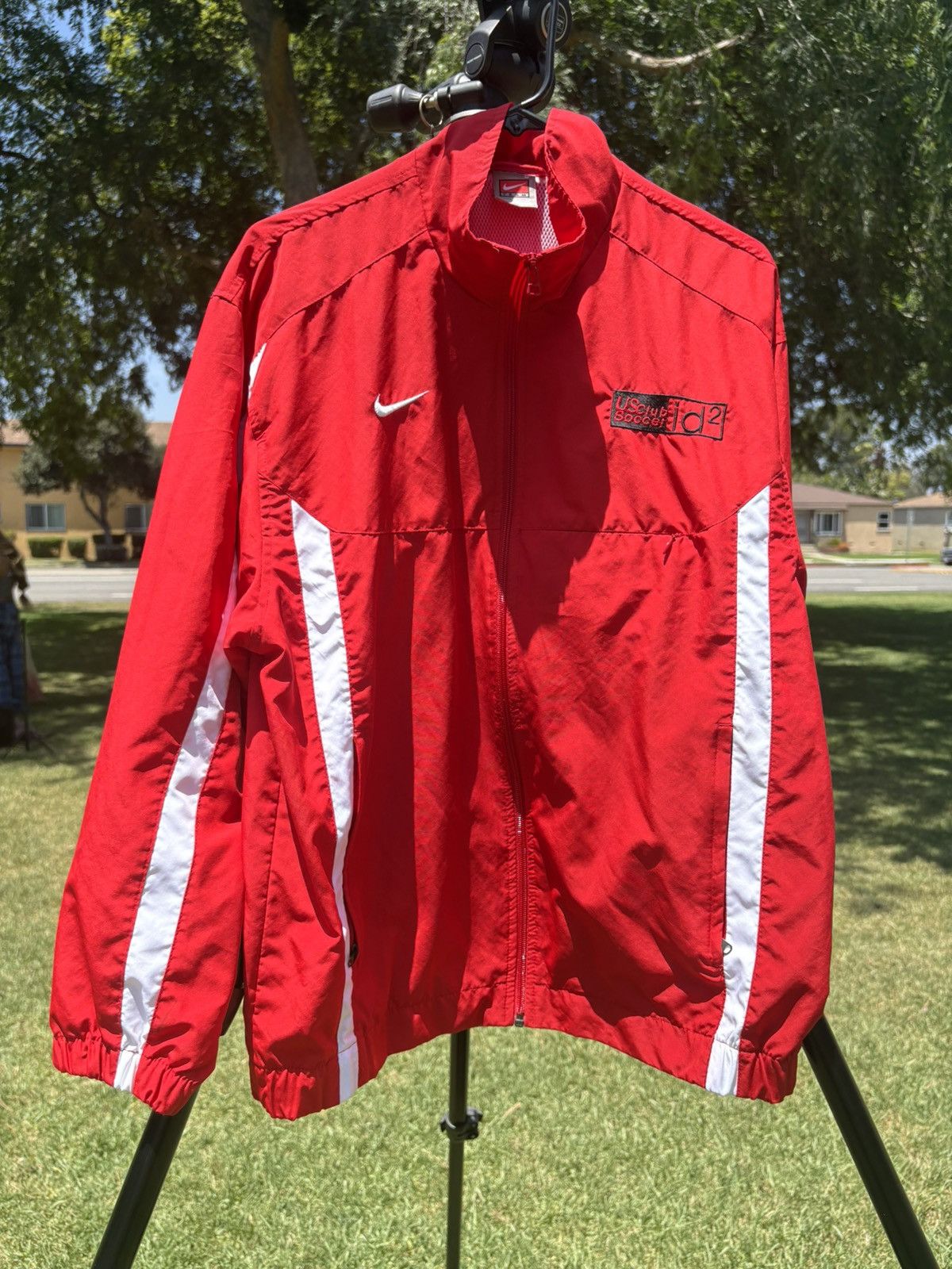 Nike Red and White Nike Streetwear Lightweight Jacket Size US S / EU 44-46 / 1 - 1 Thumbnail