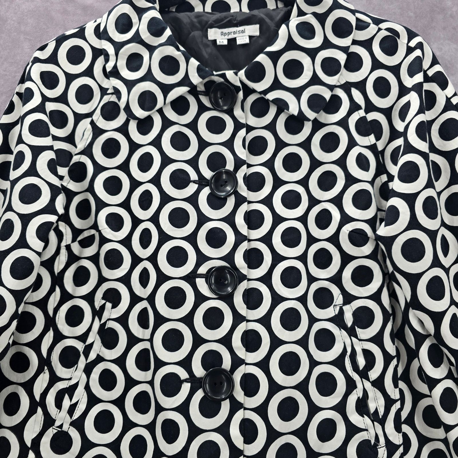 Other Appraisal Black Circle Cropped Blazer Coat Jacket Medium Size M / US 6-8 / IT 42-44 - 3 Thumbnail