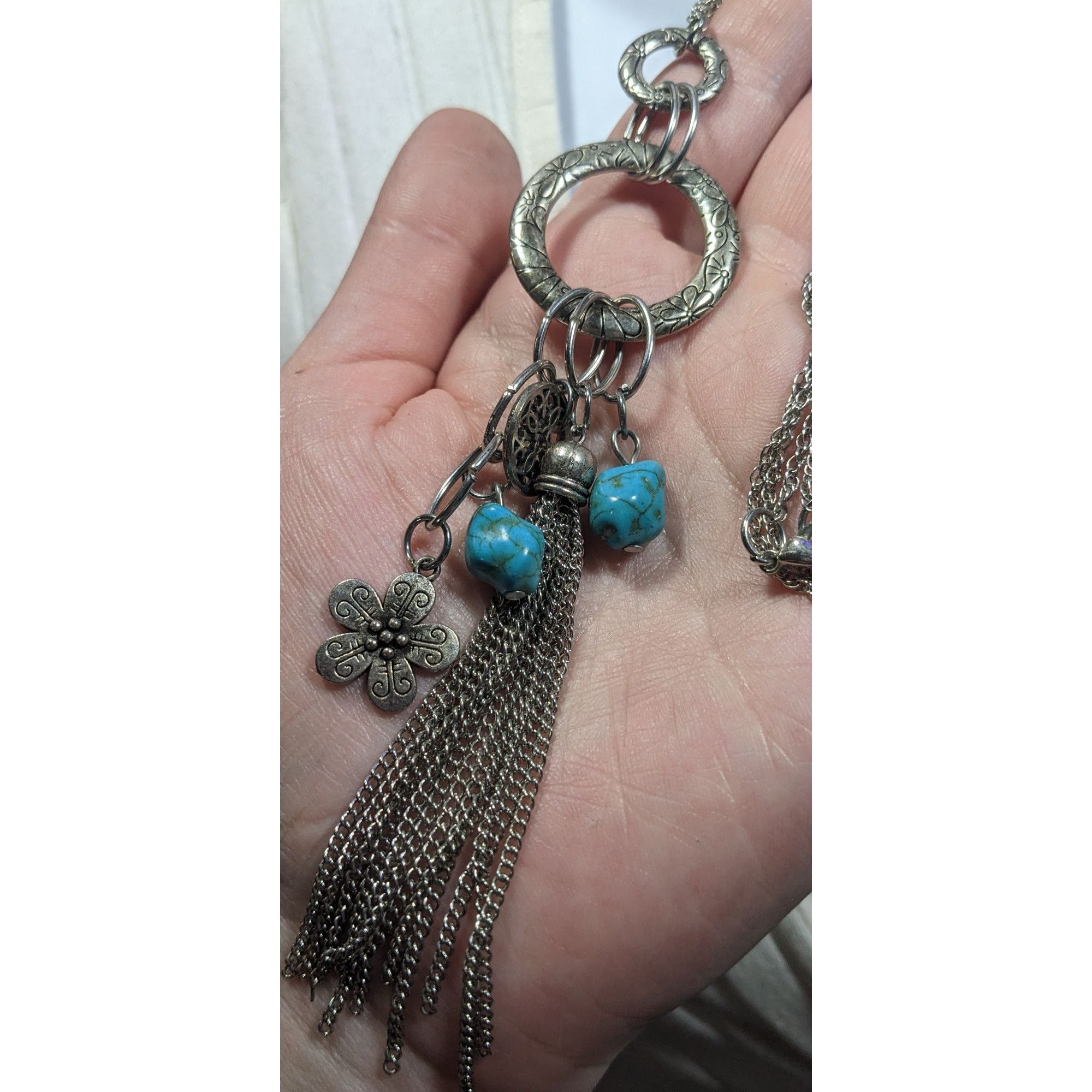 Other Bohemian Floral Tassel Cluster Charm Pendant Necklace Size ONE SIZE - 3 Thumbnail