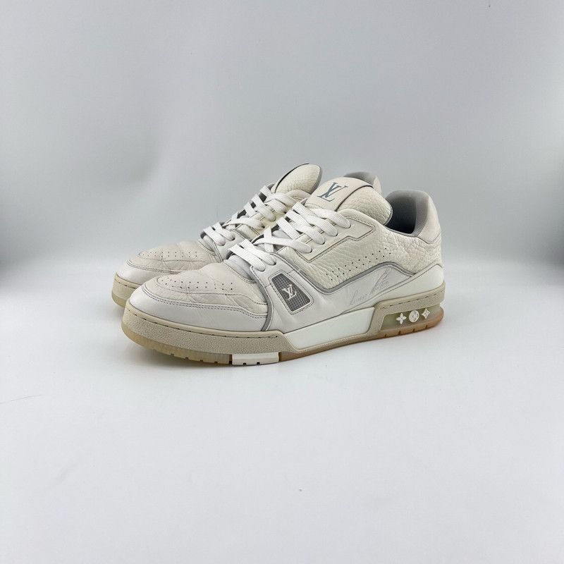 Louis Vuitton Louis Vuitton Trainer White Leather Low-Top Sneakers -2508 Size US 9 / EU 42 - 1 Thumbnail