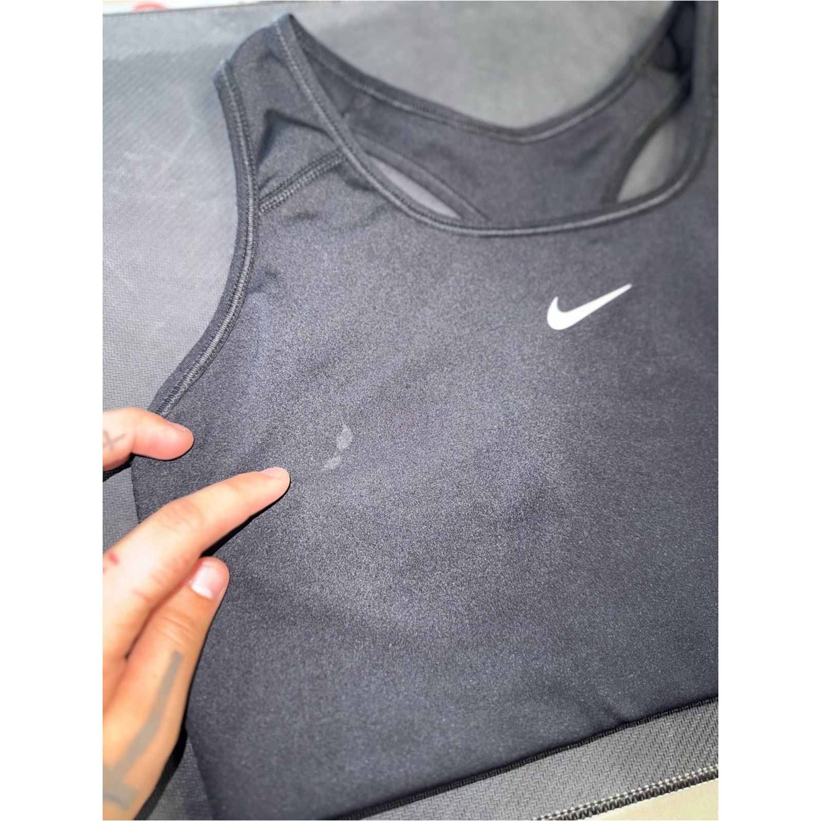 Nike Nike Black Racerback Athletic Tank Sports Bra Size L / US 10 / IT 46 - 3 Thumbnail