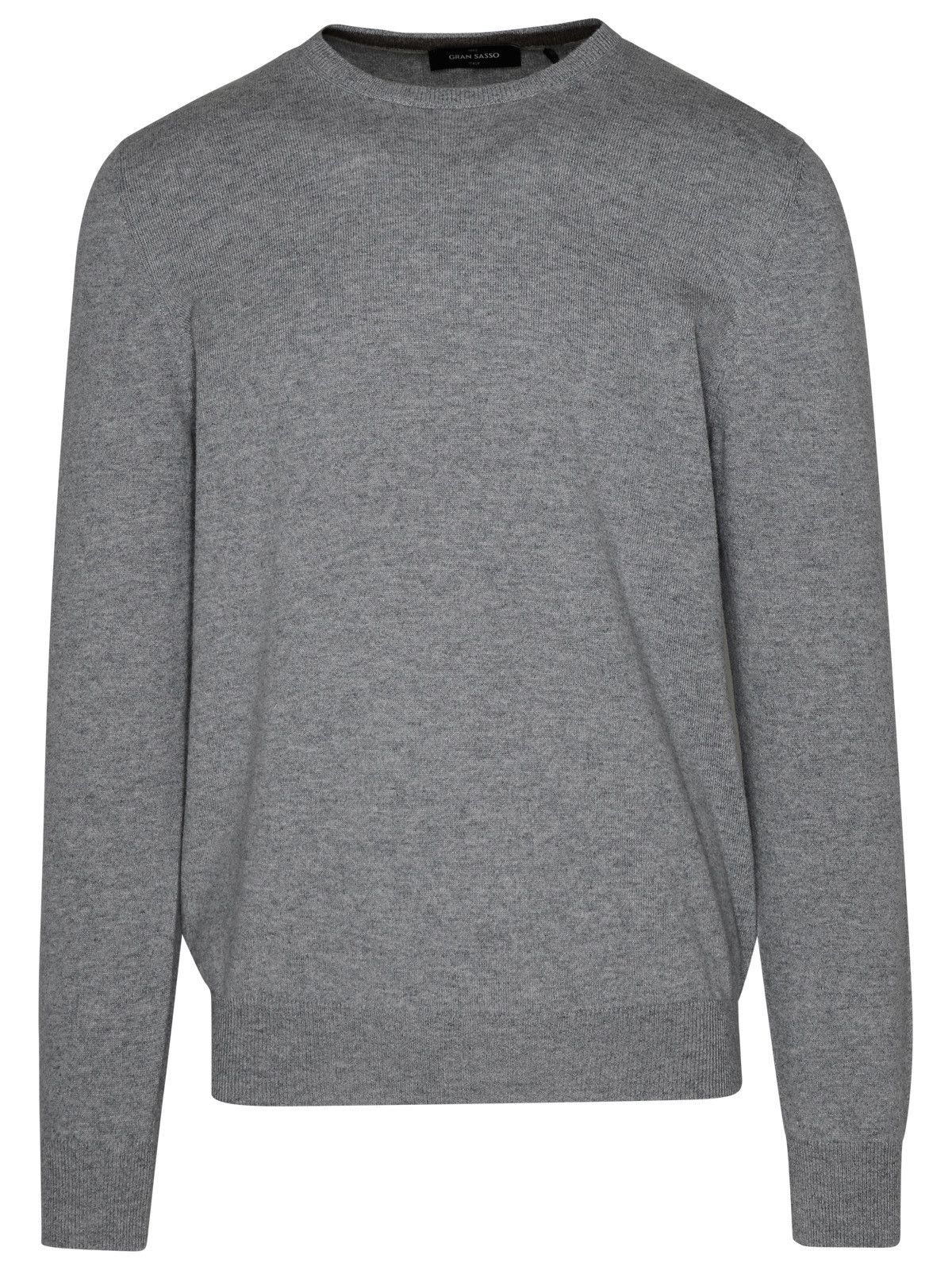 image of Gran Sasso Grey Cashmere Sweater, Men's (Size Large)