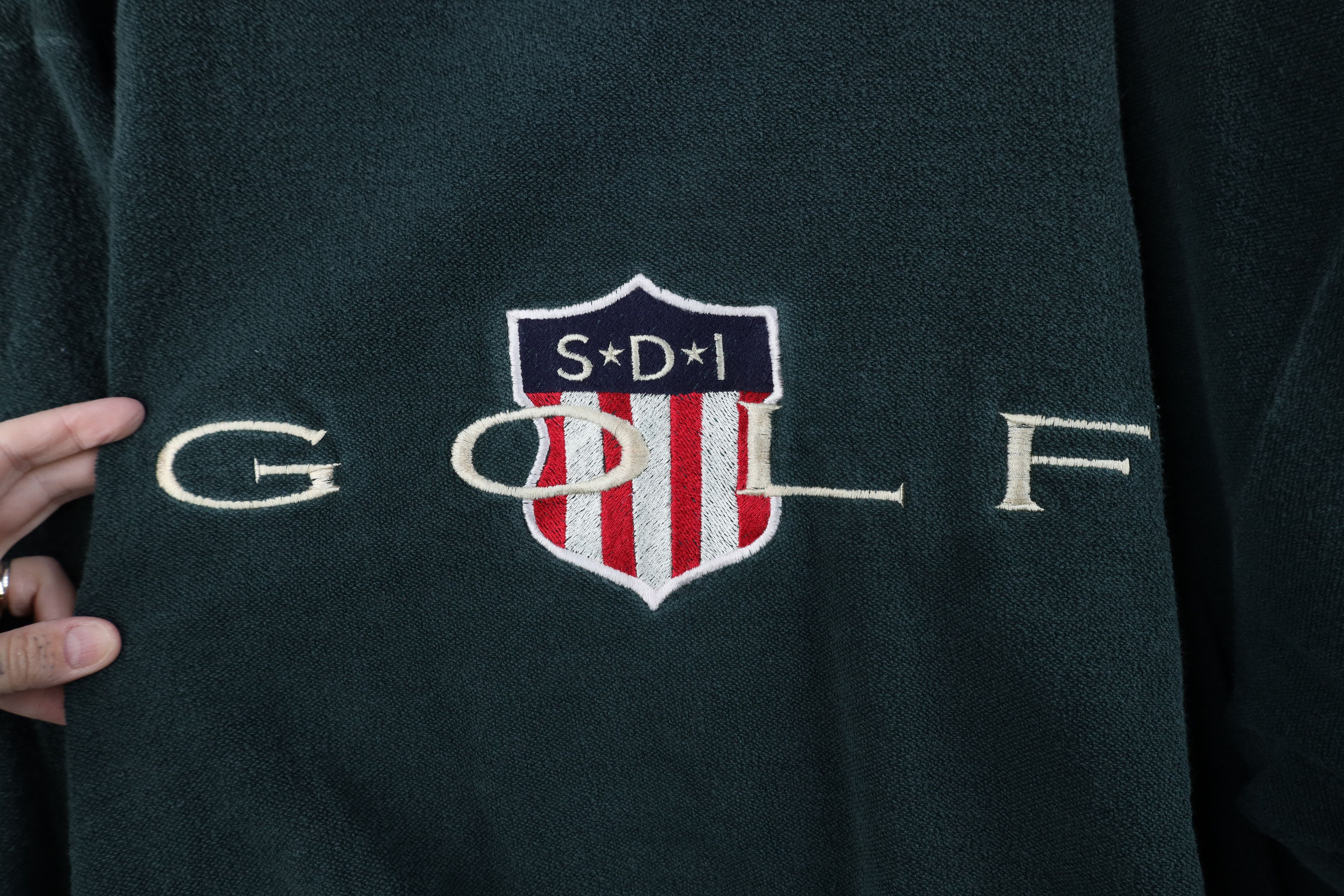 Vintage Vintage 90s Spell Out Golf Reverse Fleece Sweatshirt Green Size US M / EU 48-50 / 2 - 5 Thumbnail