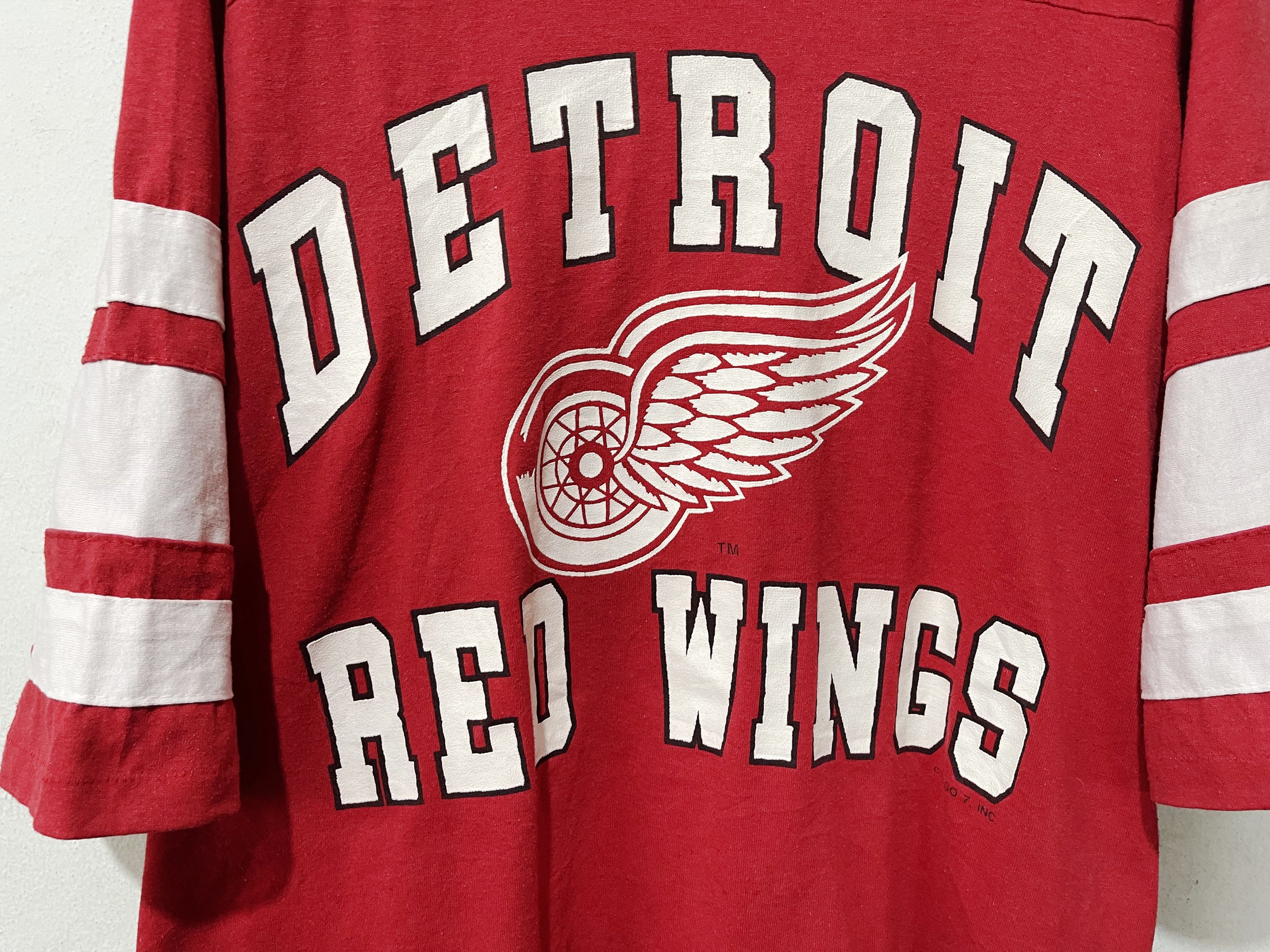 NFL × Red Wing × Vintage Vintage 90s Detroit Red Wings Jersey Size US XL / EU 56 / 4 - 2 Thumbnail