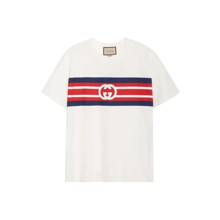 Gucci Gucci Gucci Striped Print Short Sleeve T-Shirt -2506 Size US S / EU 44-46 / 1 - 1 Thumbnail