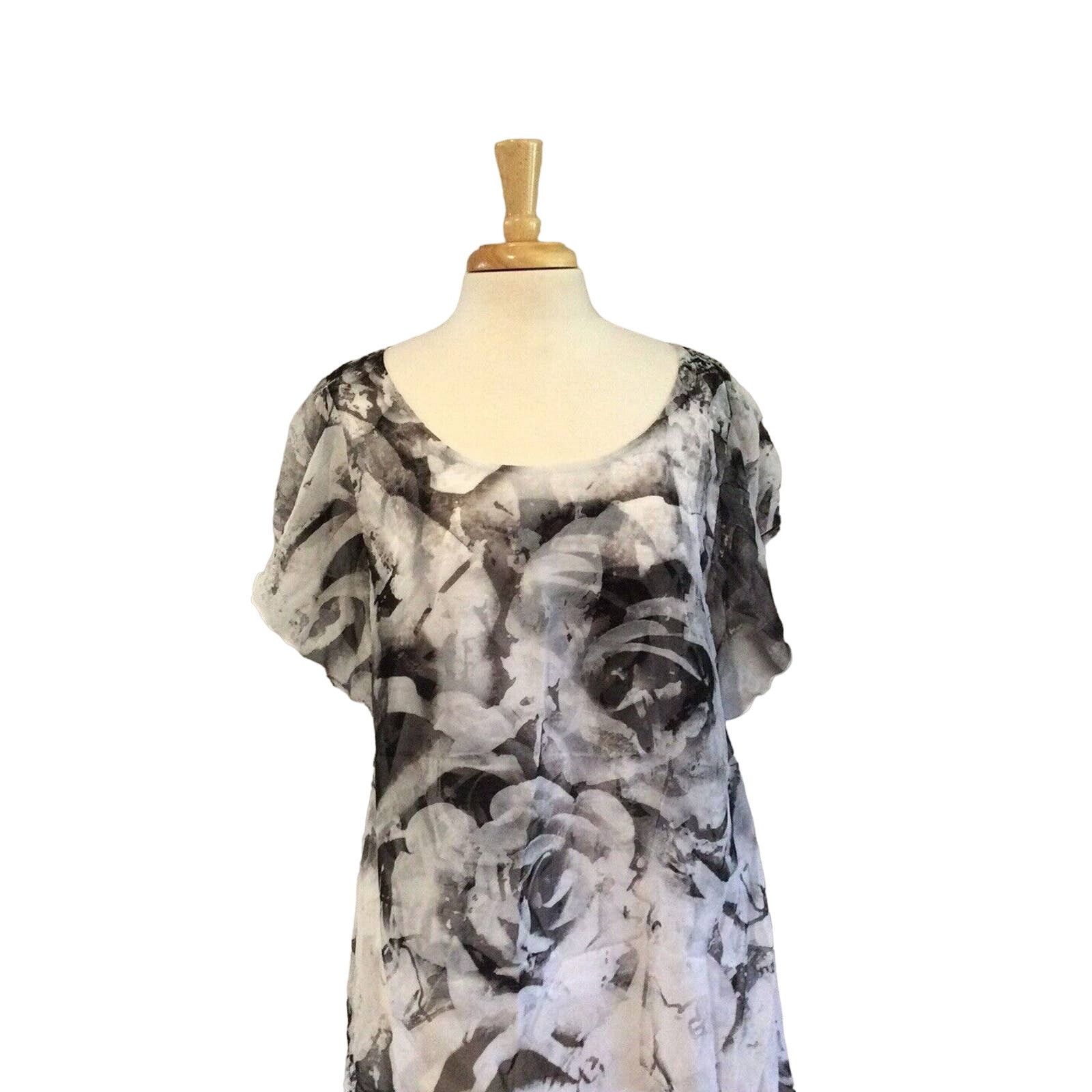 Other Energe Worldwear Tank Floral Print Sheer Overlay Blouse XL Size XL / US 12-14 / IT 48-50 - 2 Thumbnail