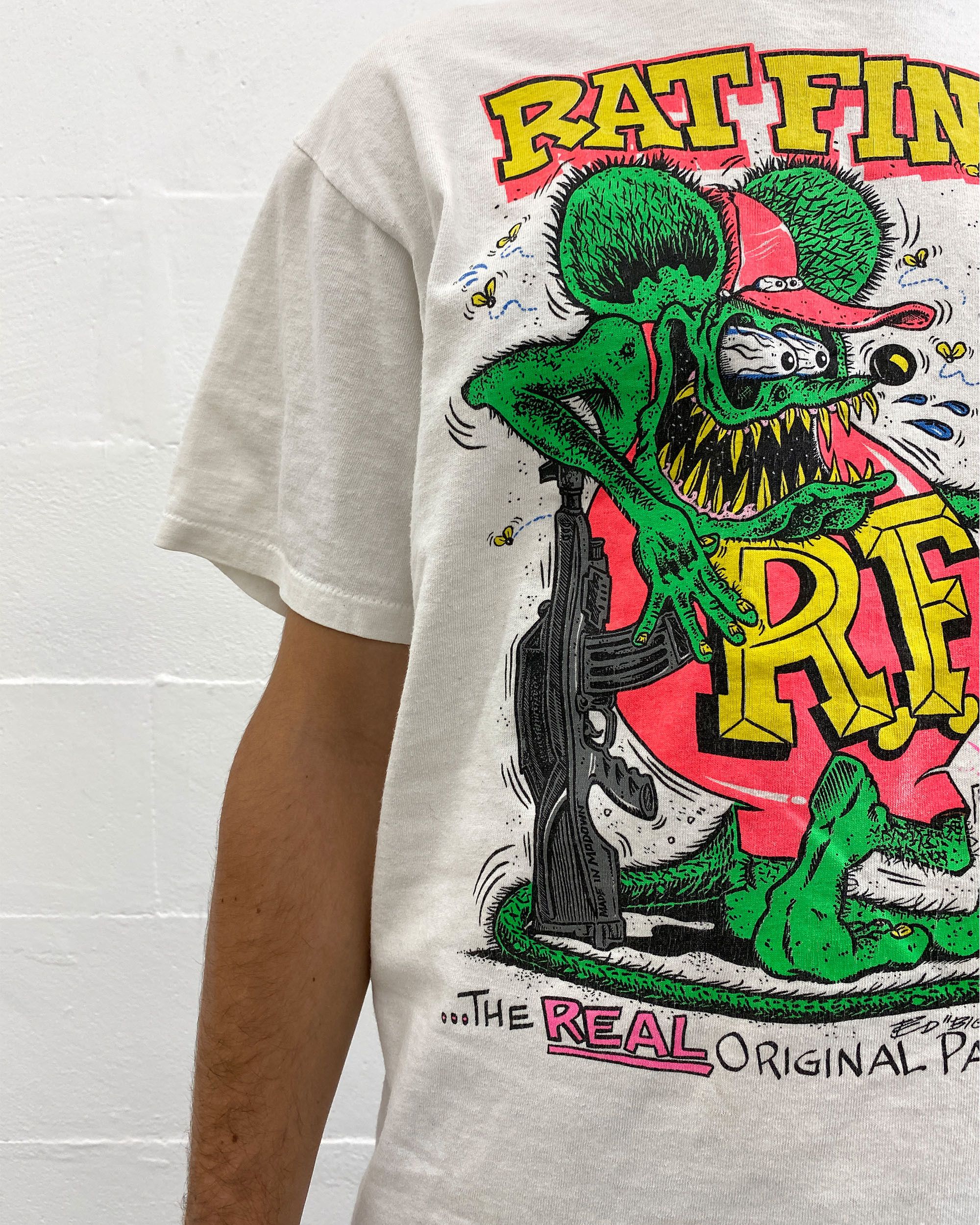 Vintage 1990 Rat Fink Ed Roth Single Stitch T-Shirt Size US M / EU 48-50 / 2 - 10 Thumbnail