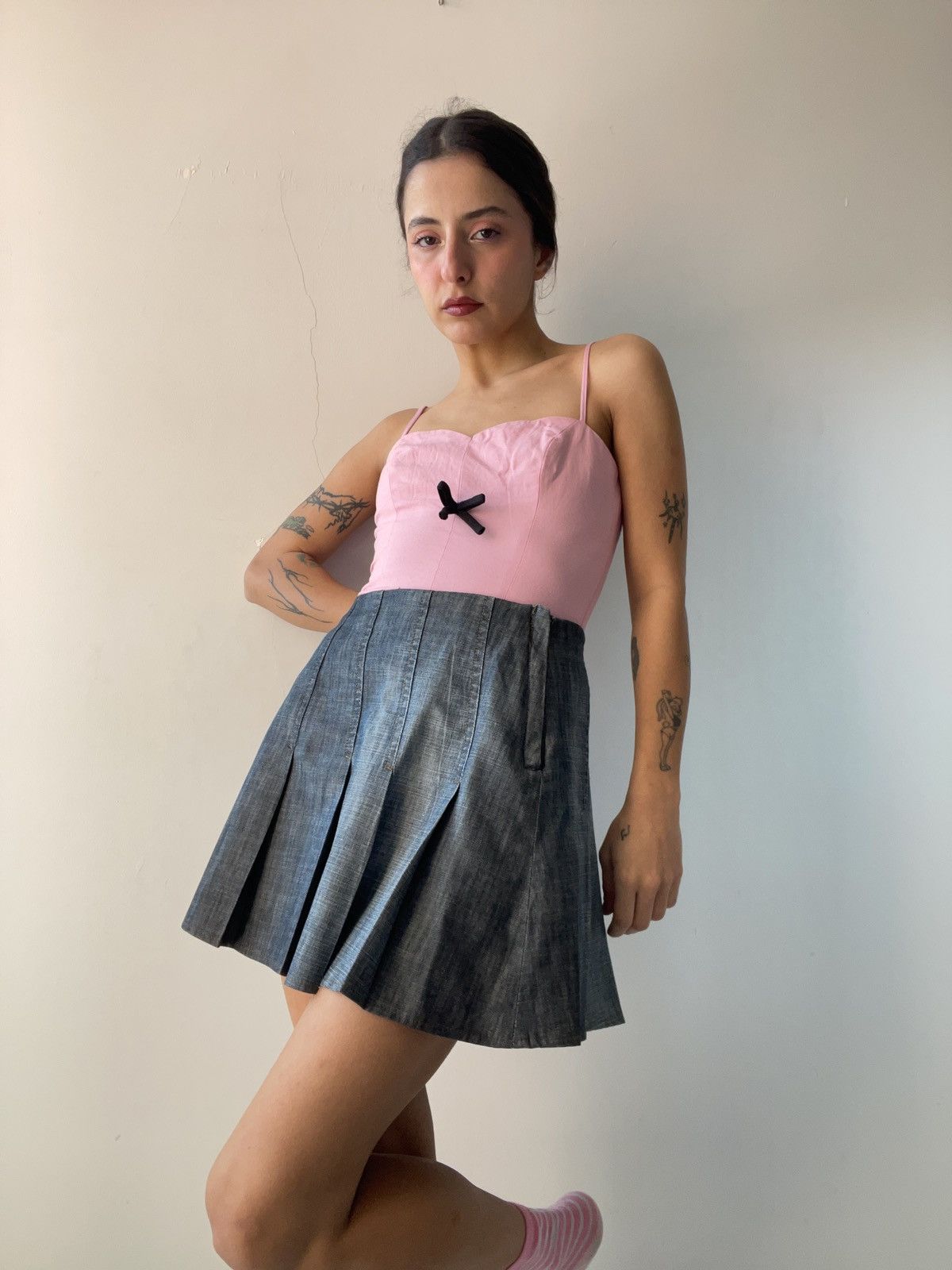 Vintage Denim skirt Size 25" / US 0 / IT 36 - 1 Thumbnail