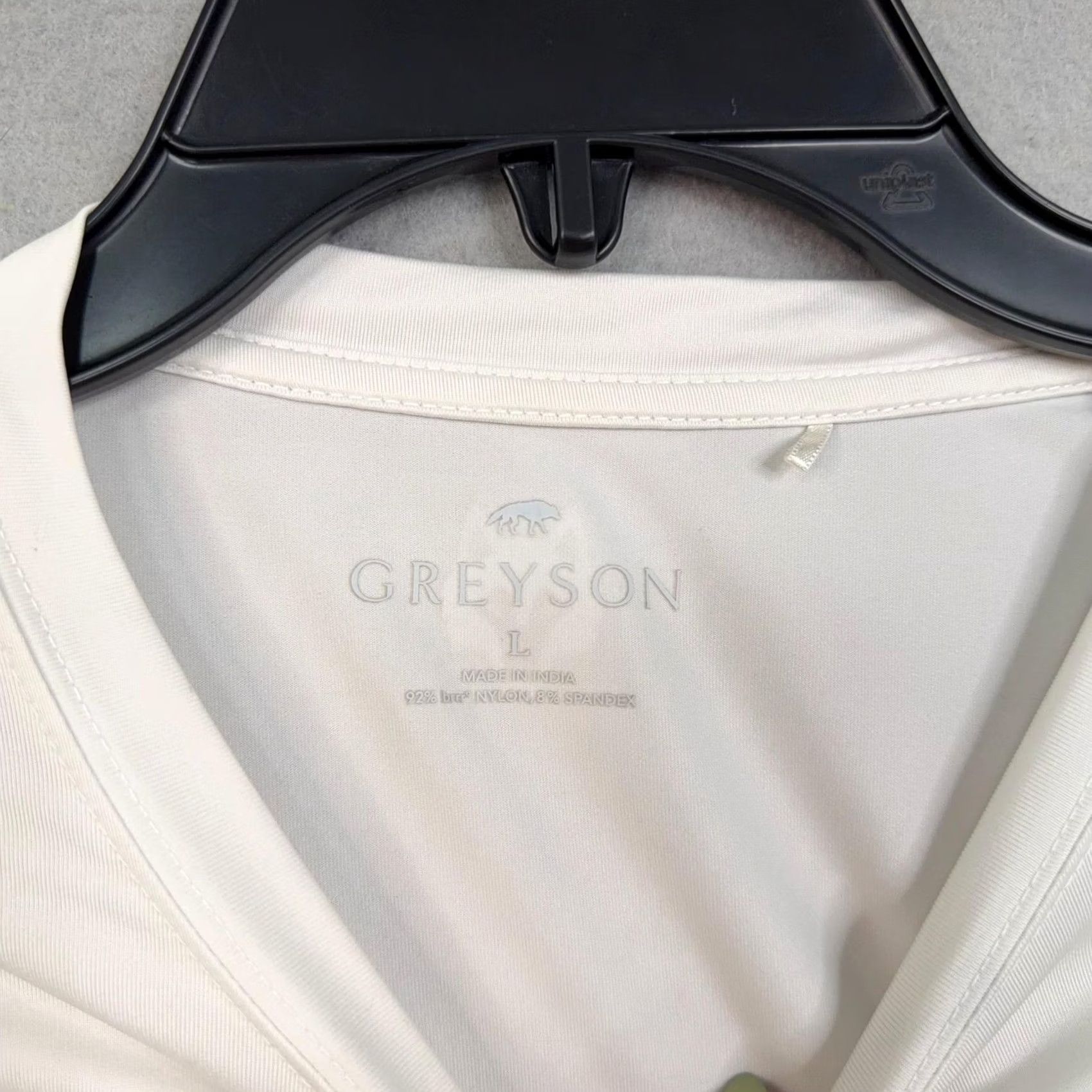 Vintage Greyson Shirt Mens Large White Pickle Open 2024 Tennis Performance Long Sleeve Crew Neck Polo Shirt Size US L / EU 52-54 / 3 - 6 Thumbnail
