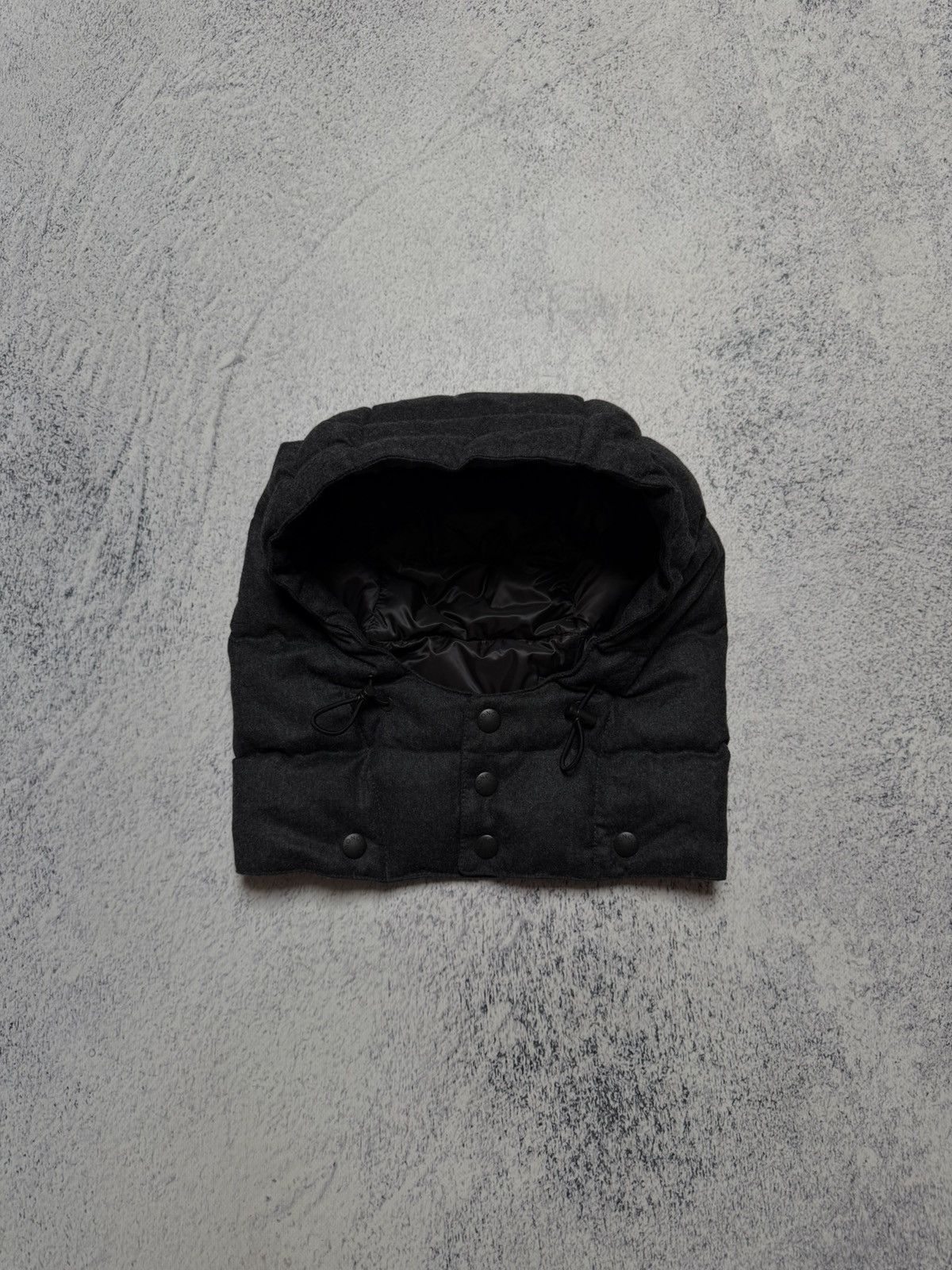 Moncler Moncler Balaclava Hat( Hood) One Size Gray Wool/Down Size ONE SIZE - 4 Thumbnail