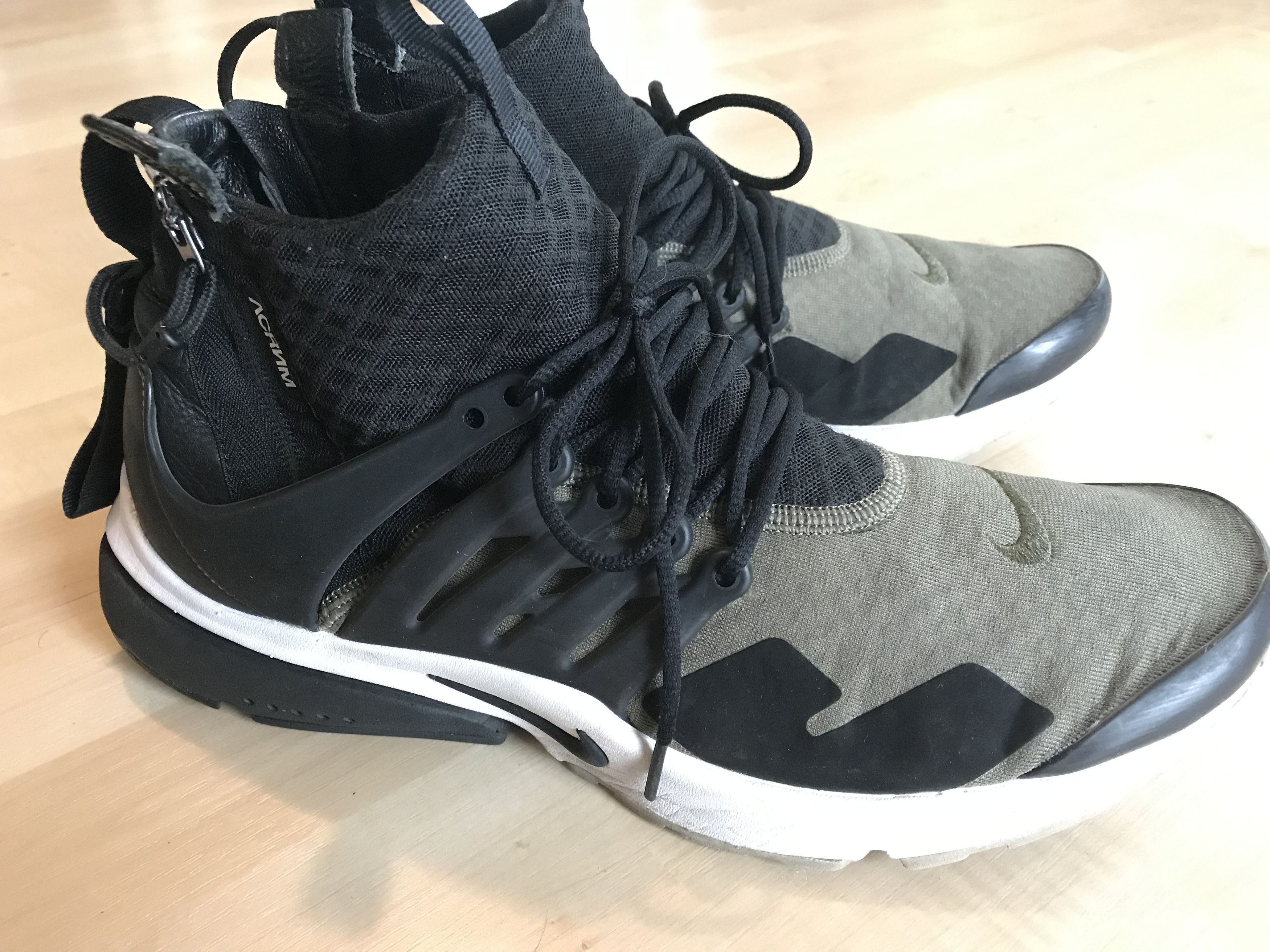 Acronym × Nike Acronym Nike Air Presto Mid Olive Large Size US 11 / EU 44 - 4 Thumbnail