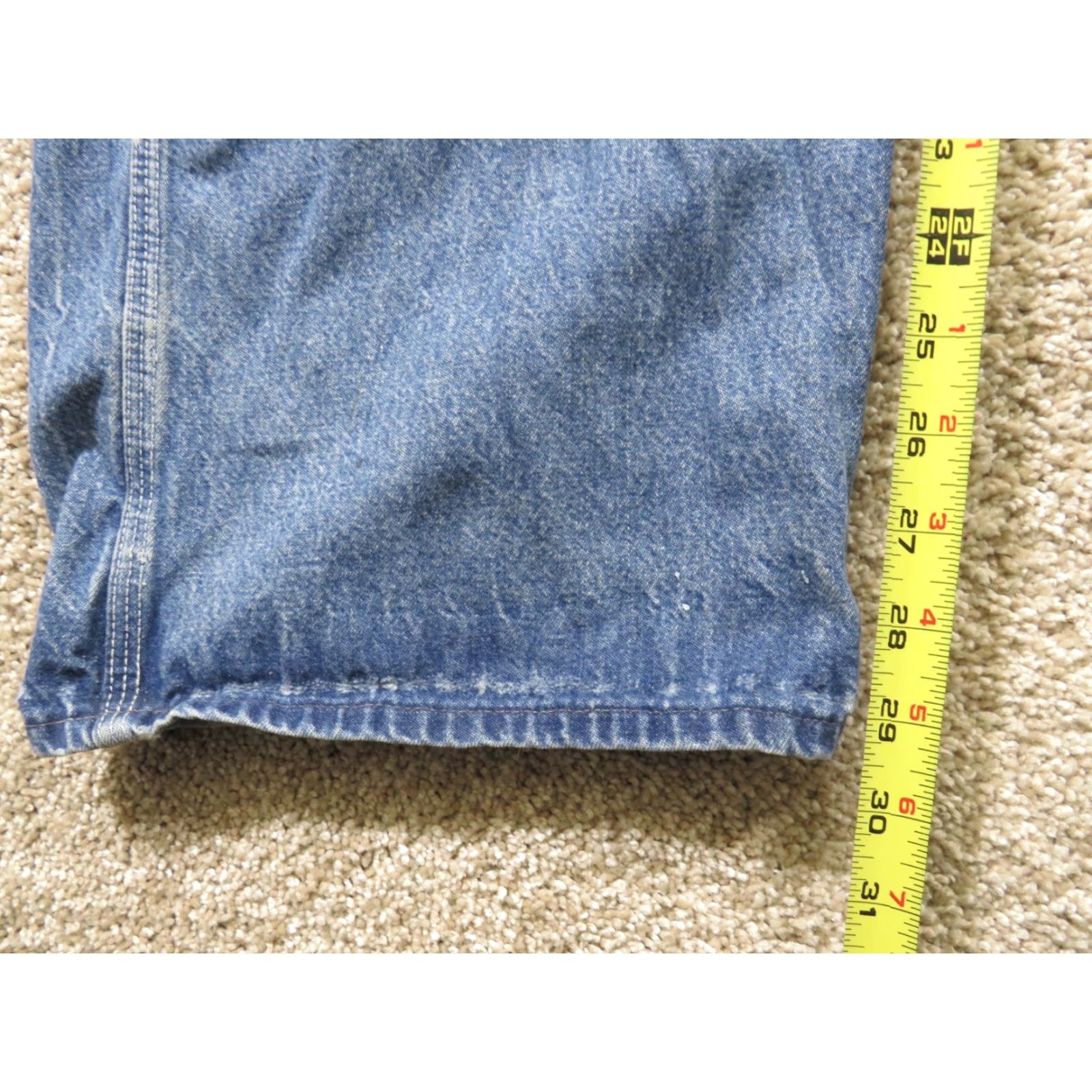 Carhartt VINTAGE Carhartt Bib Overalls Denim Carpenter 40x29 Blue USA Logos 5-Pocket Size US 40 / EU 56 - 6 Thumbnail