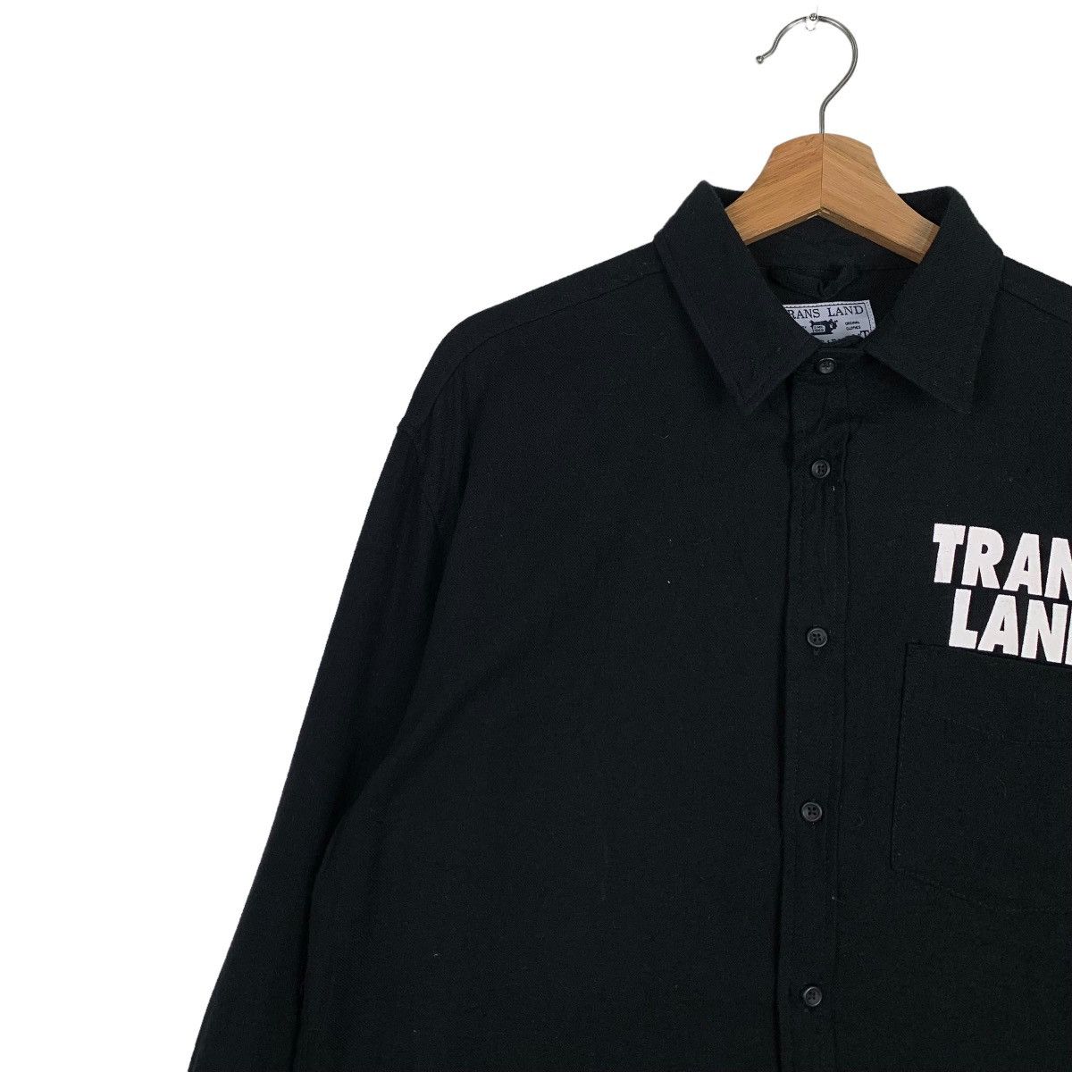 Vintage TRANS LAND URBANGARMENT BIG LOGO BUTTON UP SHIRT #0203-C10 Size US L / EU 52-54 / 3 - 9 Thumbnail