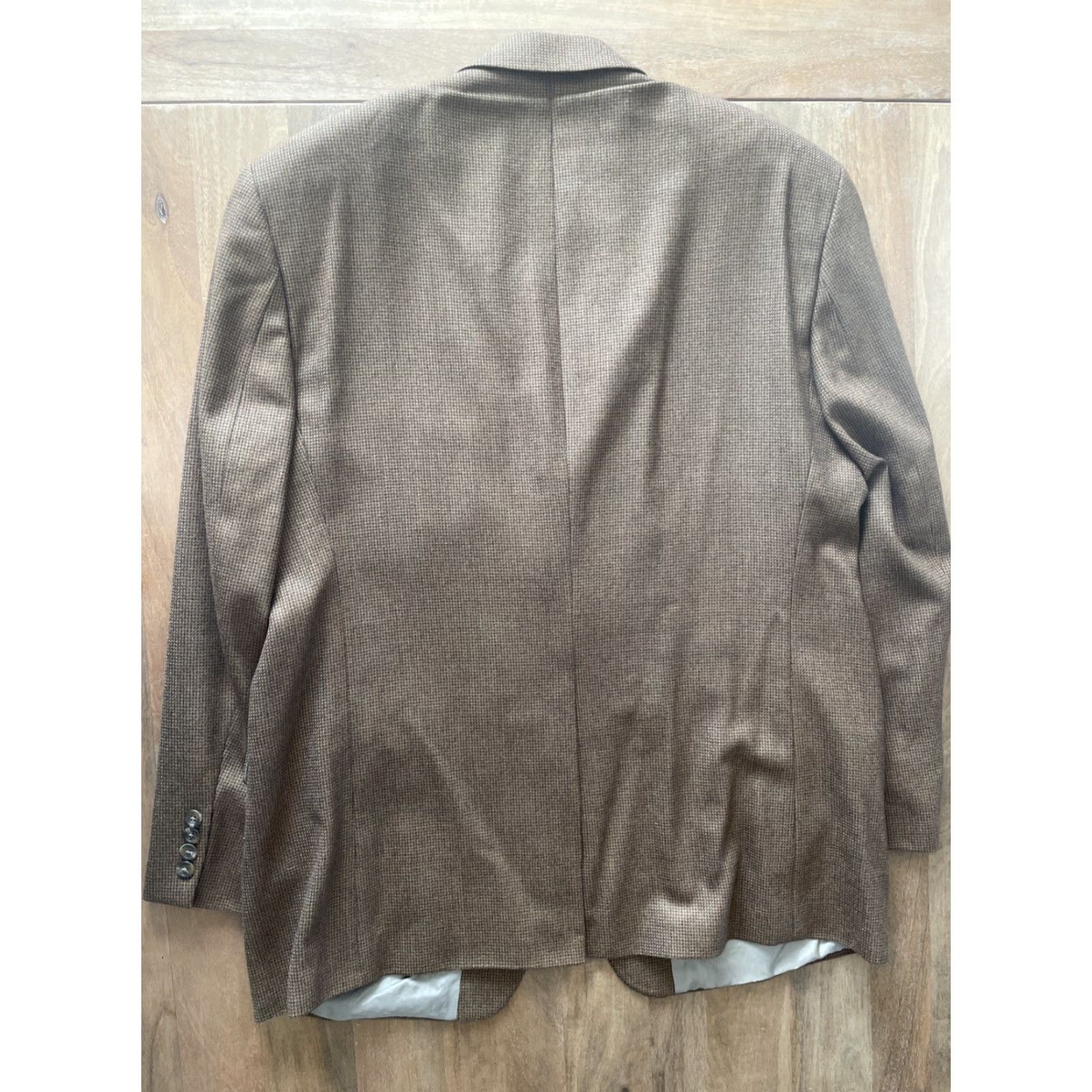 Ralph Lauren Vintage Lauren Ralph Lauren Blazer Mens 44R Brown 100% Lambswool Donegal Sport Coat Size 44R - 2 Thumbnail