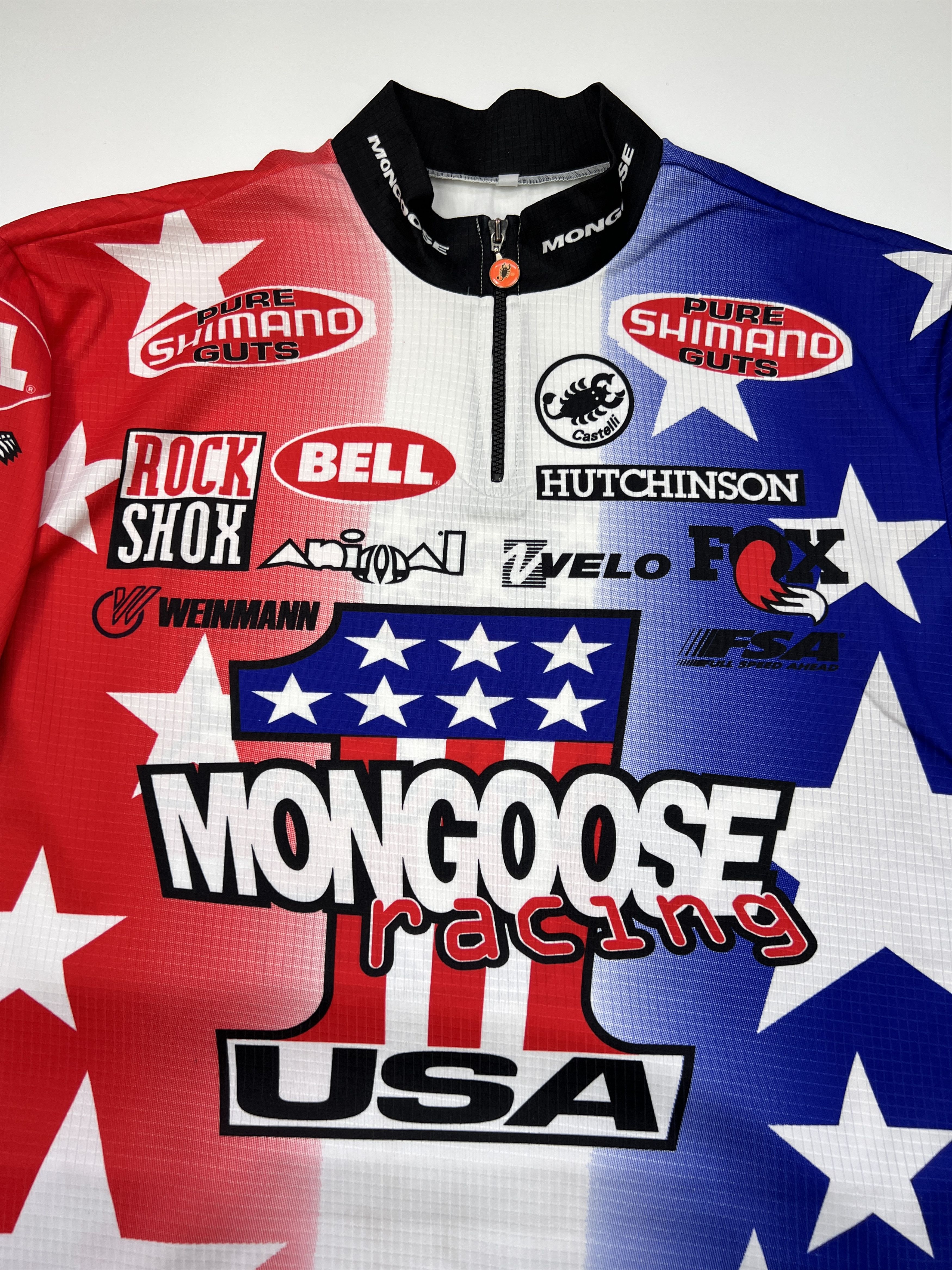 Vintage Vintage Castelli Mongoose USA Printed Shimano Jersey Size US XL / EU 56 / 4 - 8 Thumbnail