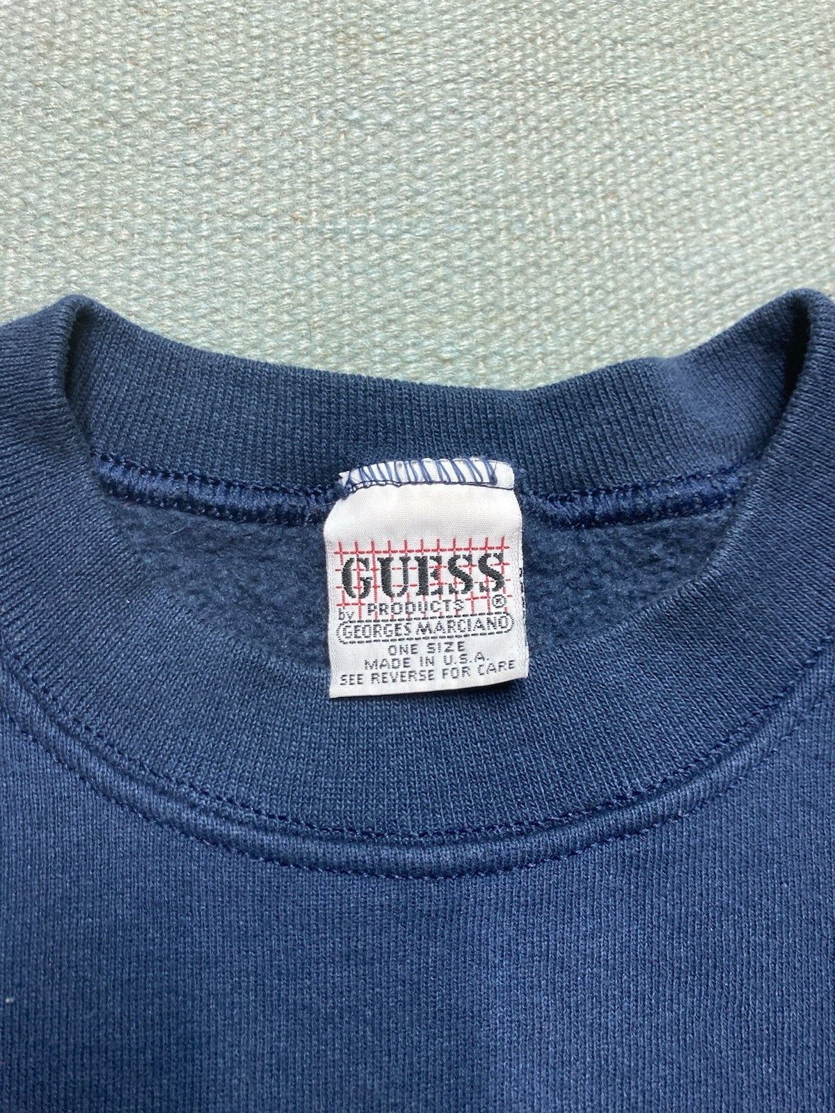 Guess × Vintage 90s crewneck sweatshirt guess logo made in USA stained XL Size US XL / EU 56 / 4 - 5 Thumbnail