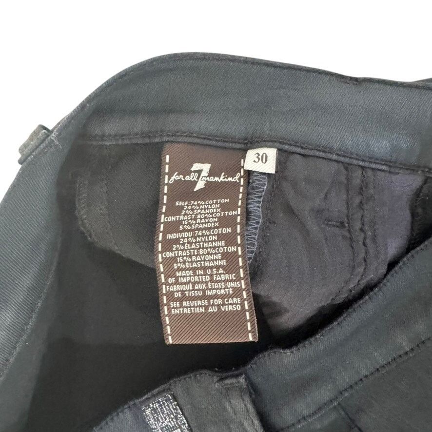 7 For All Mankind 7 For All Mankind Two Tone Suede w Zippers Skinny Jeans Size 30" / US 8 / IT 44 - 3 Thumbnail