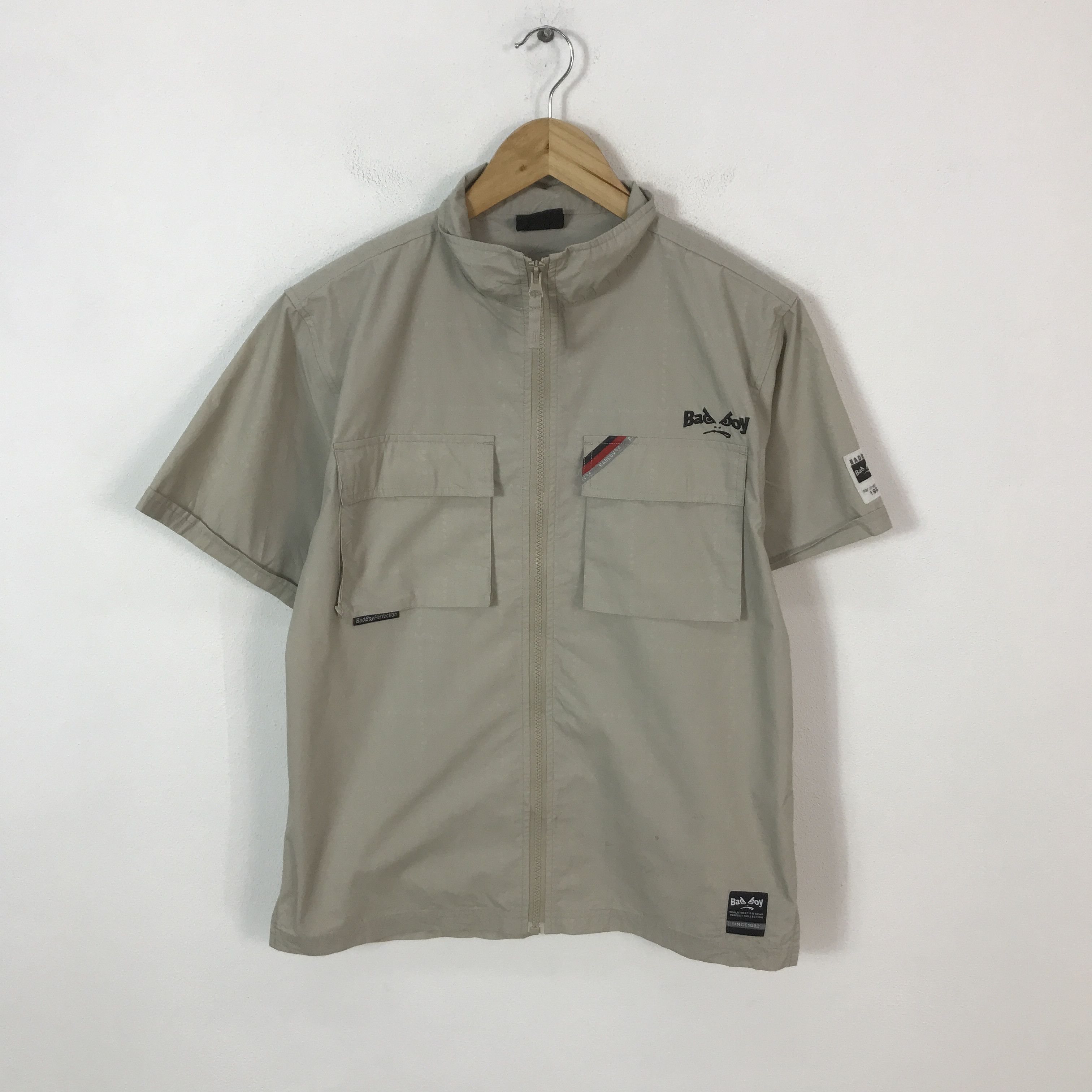 Japanese Brand Bad Boy Worker Zip Shirt jacket K68B8 Size US M / EU 48-50 / 2 - 1 Thumbnail