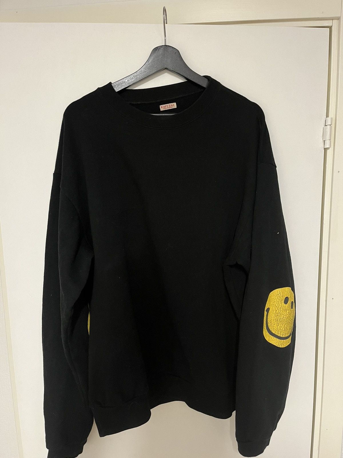 image of Kapital Smiley Sweatshirt in Black, Men's (Size XL)