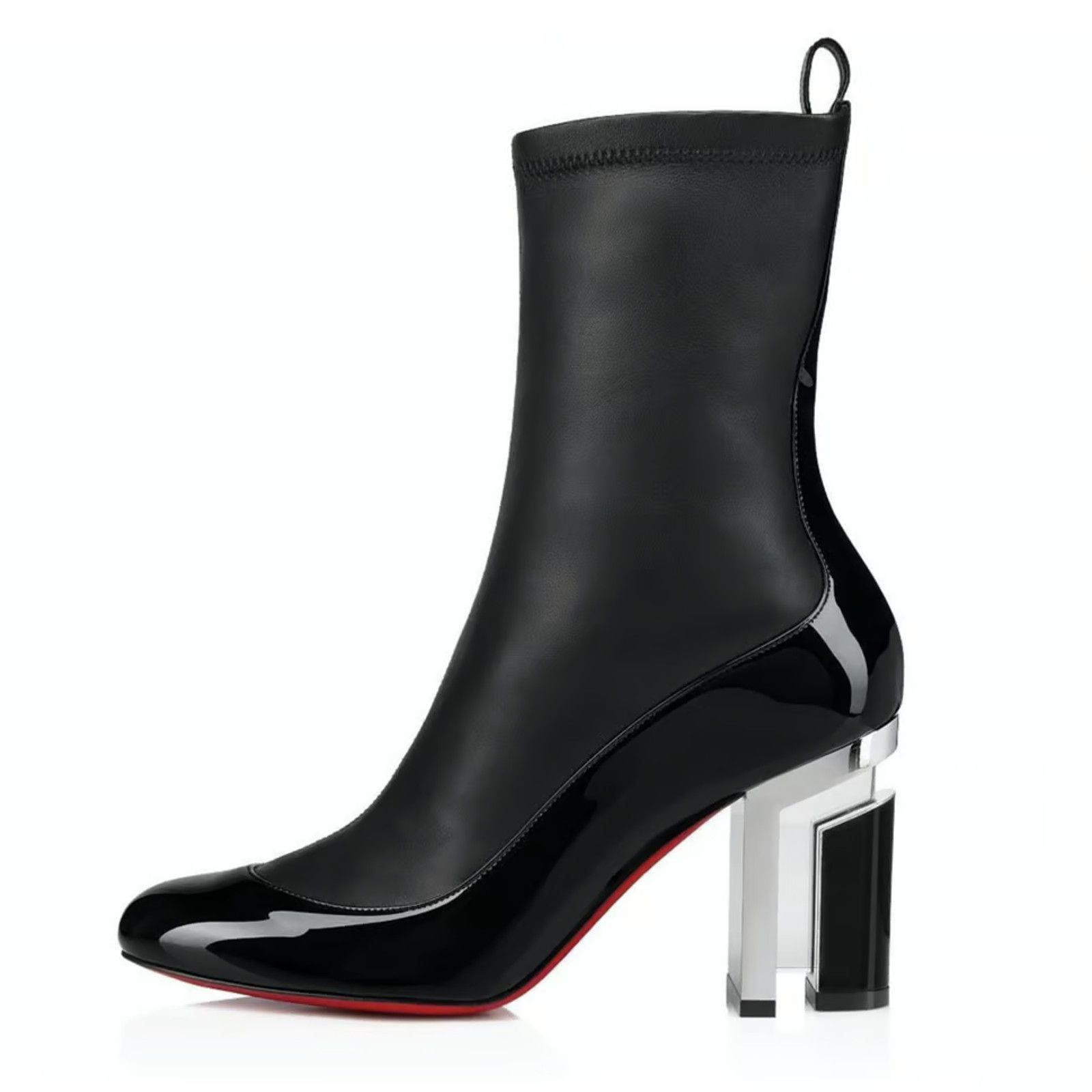Christian Louboutin Bootnik 85 Black Patent Leather Stretch Ankle Heel Boot 36.5 Size US 6.5 / IT 36.5 - 7 Thumbnail