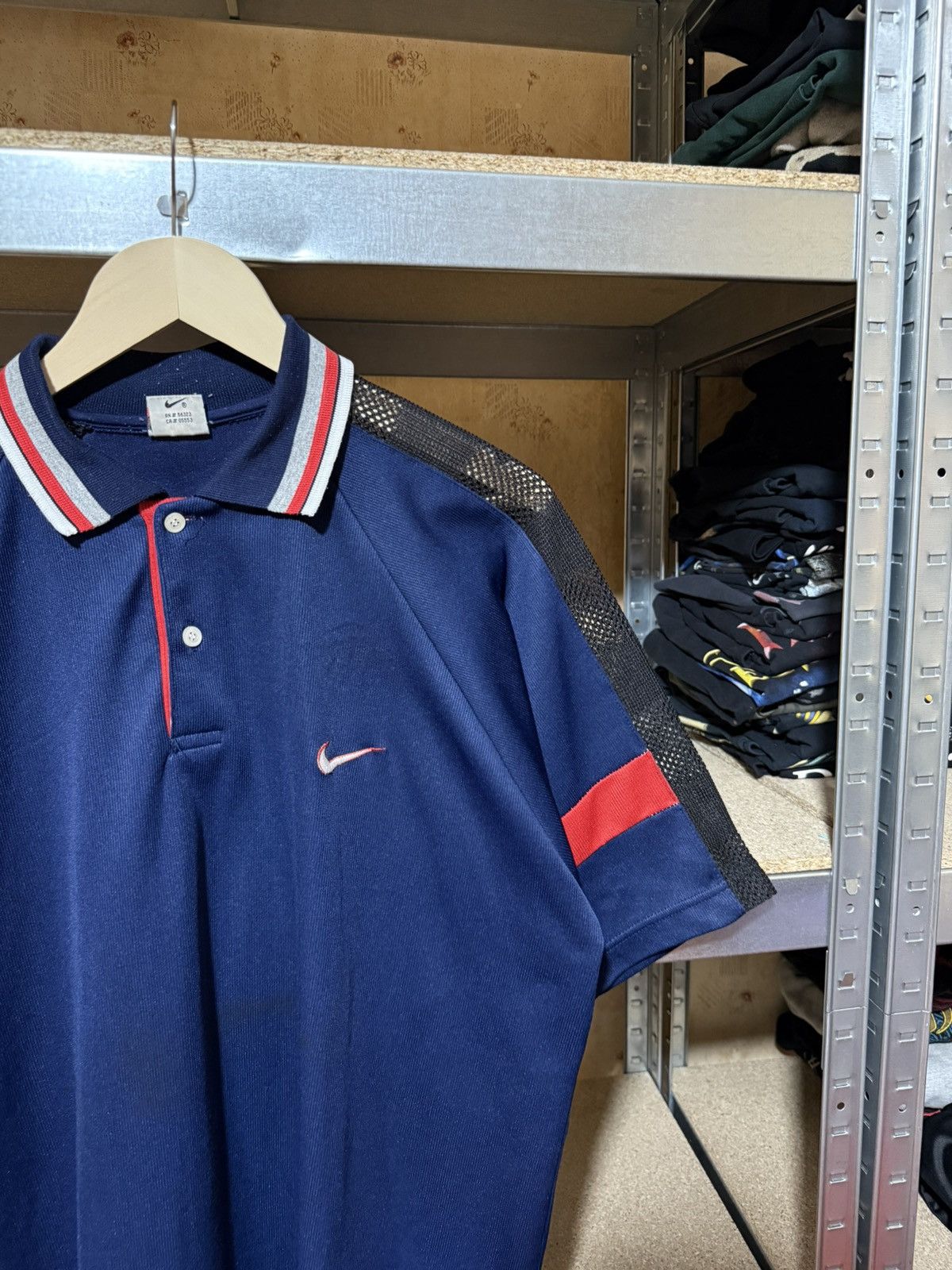 Nike × Vintage 🇺🇸 Vintage 90s Nike Polo T-shirt PSG Made In USA Y2K Hype Size US XL / EU 56 / 4 - 3 Thumbnail