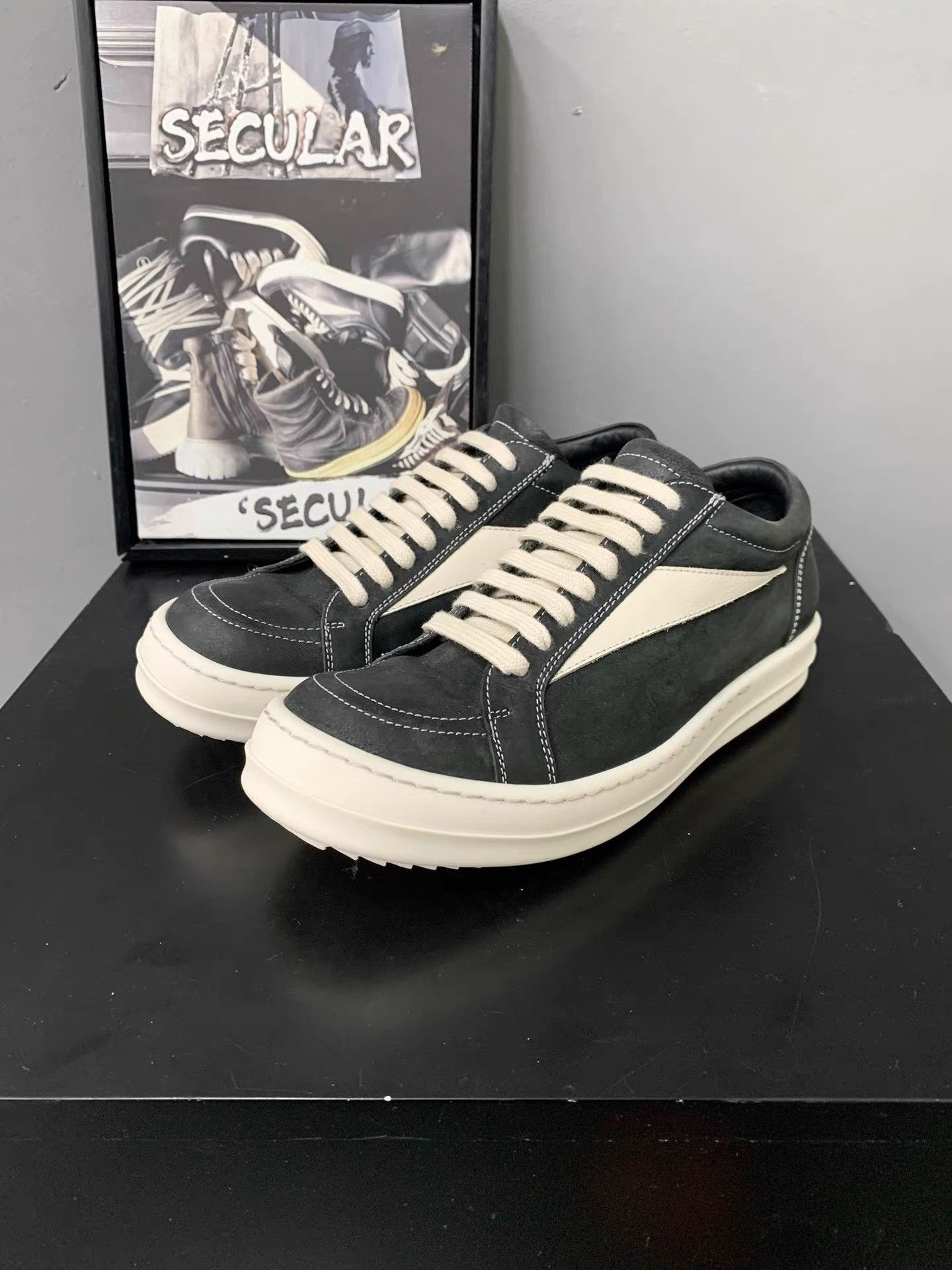 Rick Owens Rick Owens 24SS Mainline Leather Vans K34 Size US 7 / IT 37 - 1 Thumbnail