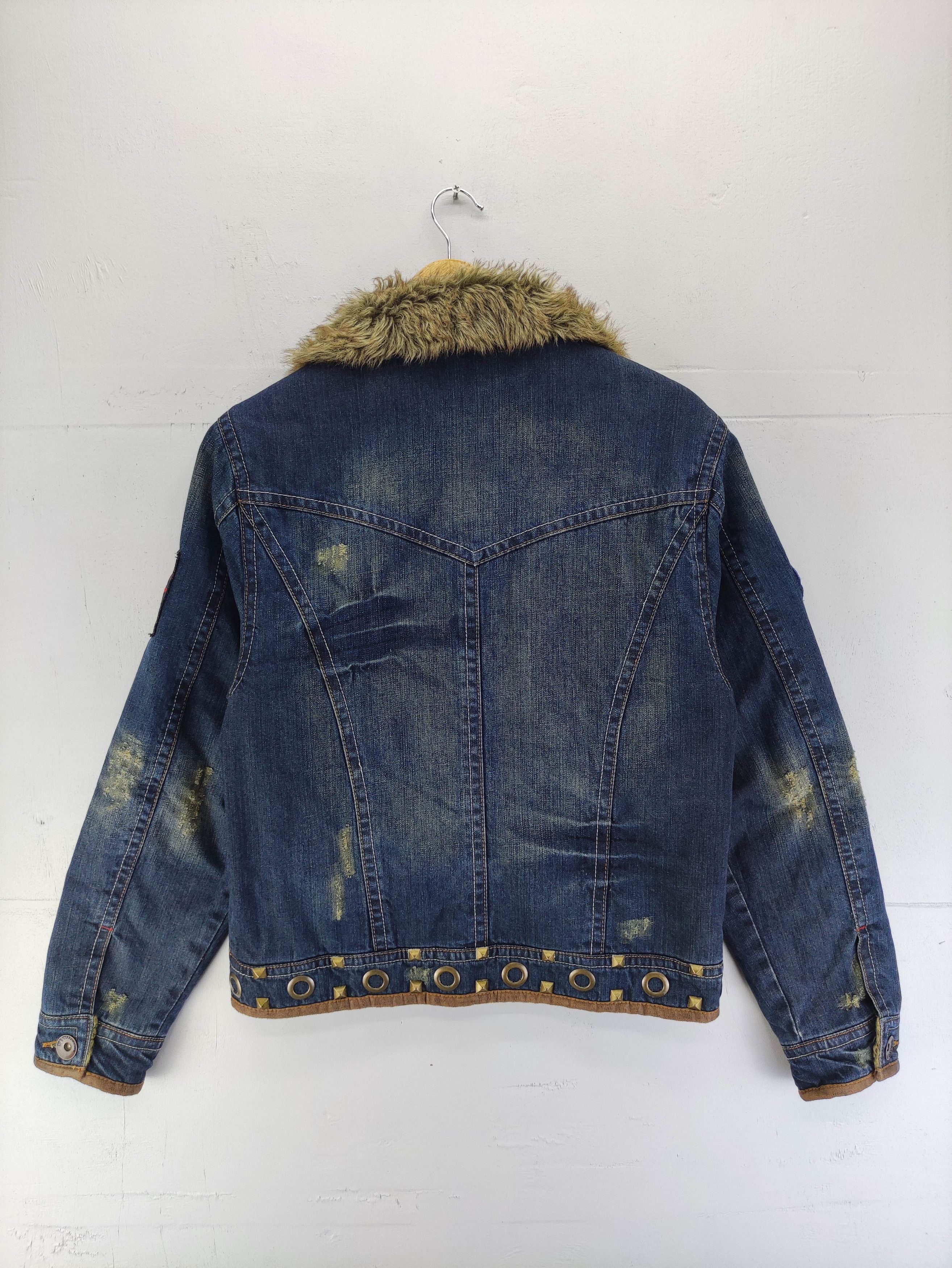 Japanese Brand Vintage Denim Jacket Distress Lining Fleece Size US M / EU 48-50 / 2 - 11 Thumbnail