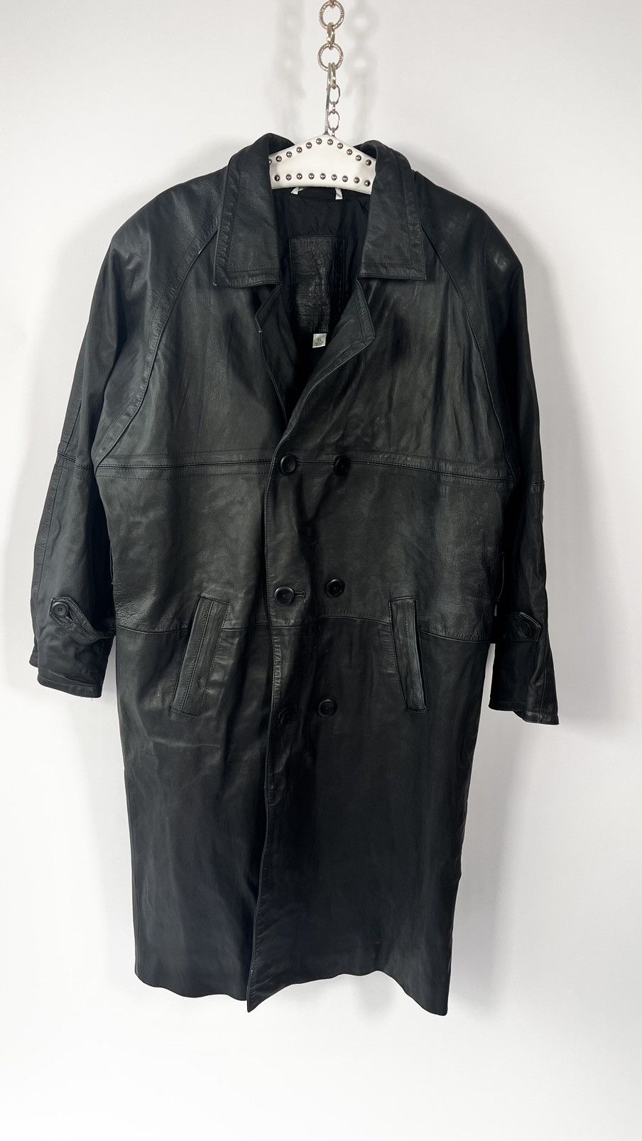 BETTINI men's coat made of natural leather in black XL