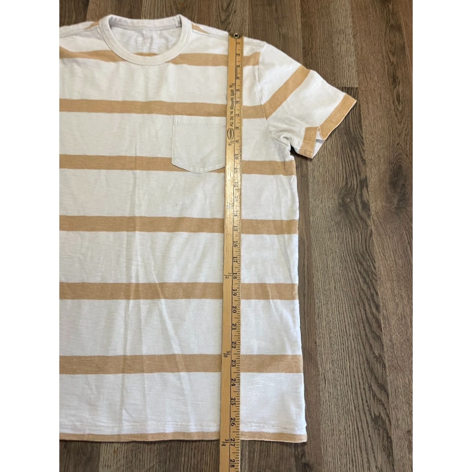 Gap Gap Shirt, Men’s Size L, Orange White Striped Pocket Tee, T-Shirt, Regular, Short Sleeve, White, Gap Size US L / EU 52-54 / 3 - 7 Thumbnail