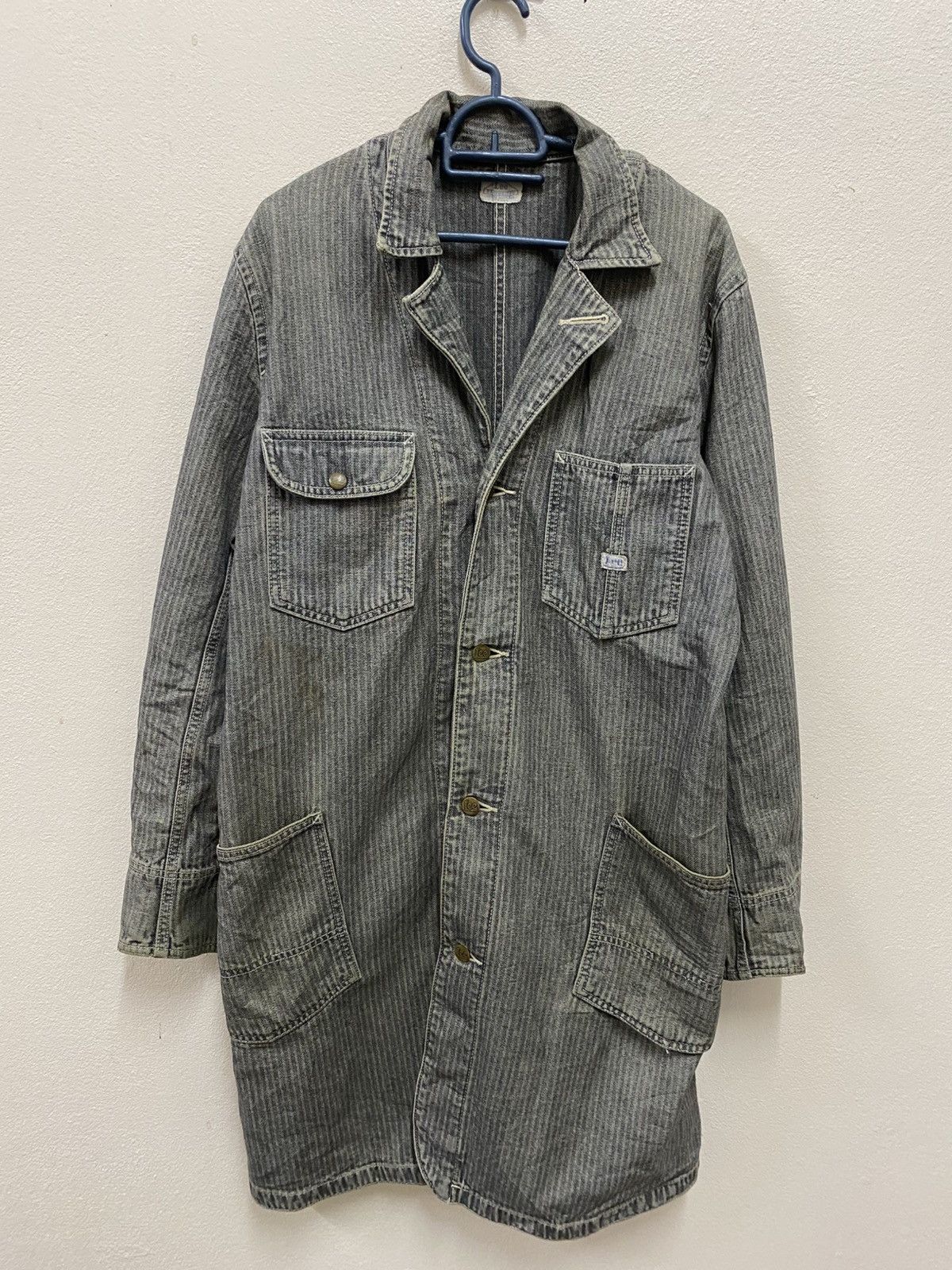 Lee Vtg 40s Lee Herringbone Work Jacket ( House Mark ) Size US M / EU 48-50 / 2 - 4 Thumbnail