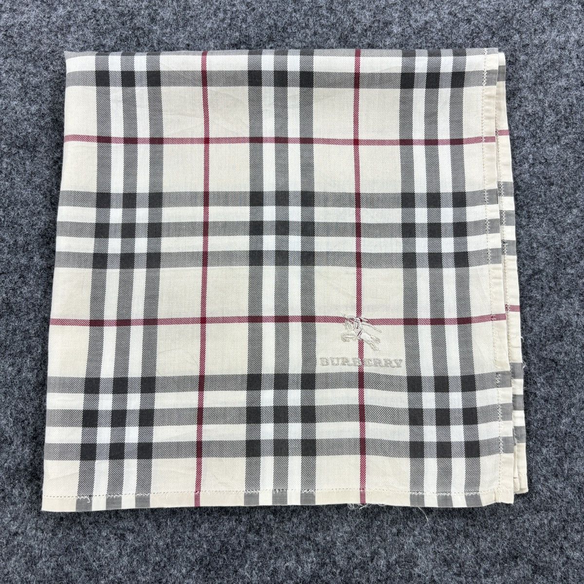 Burberry × Vintage Handkerchief # E027 # Bandana # Neckerchief Size ONE SIZE - 7 Thumbnail