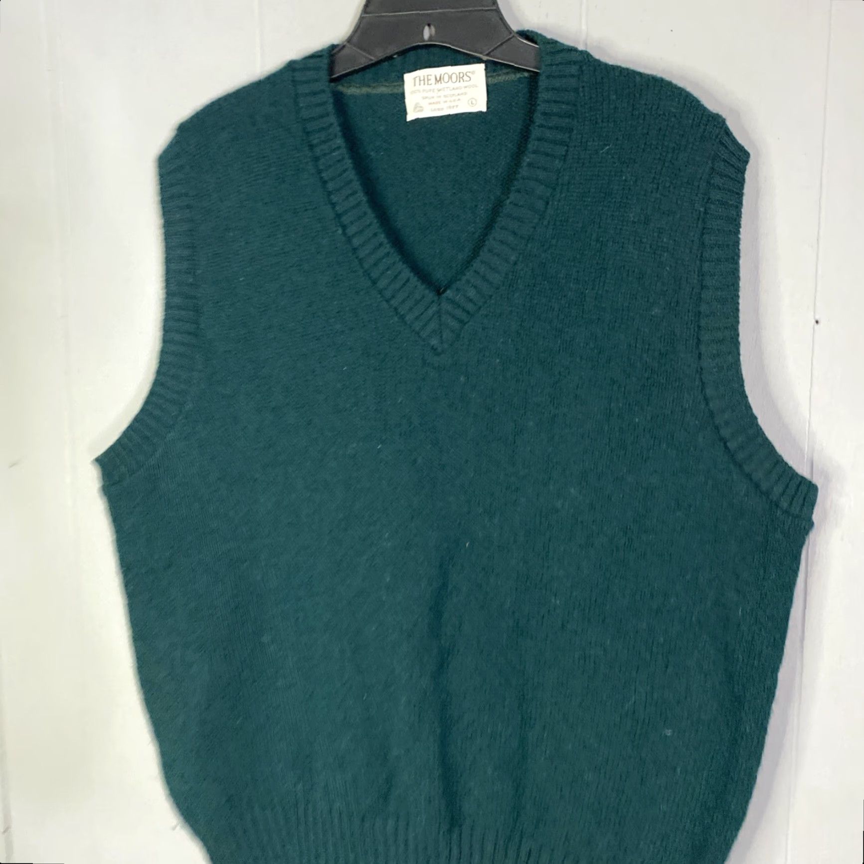 Vintage VINTAGE The Moors Shetland Wool Pullover Vest Mens Large USA Made Green Size US L / EU 52-54 / 3 - 6 Thumbnail