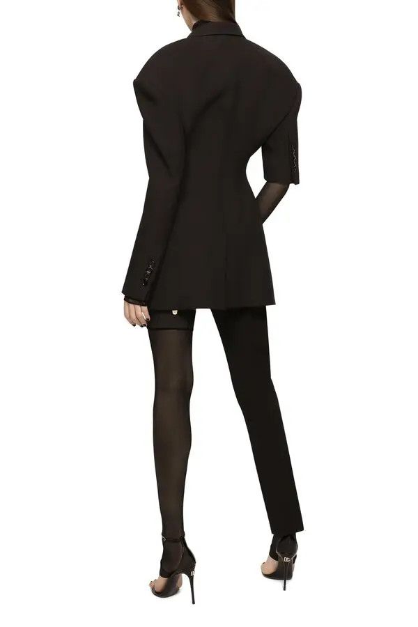 Dolce & Gabbana o1y0825 Crepe Coat in Black Size M / US 6-8 / IT 42-44 - 4 Thumbnail