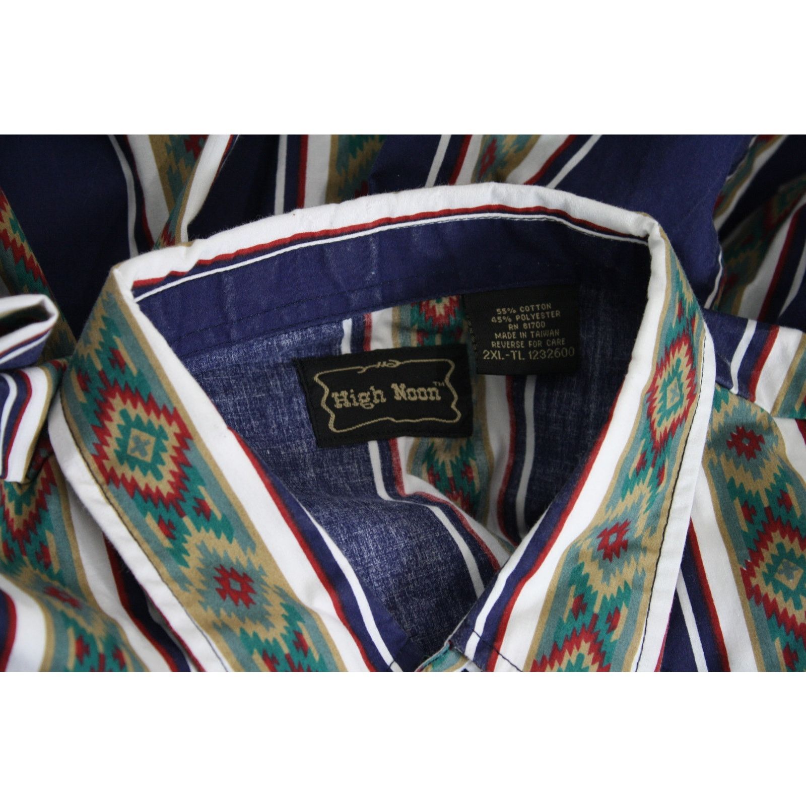 Vintage Vintage High Noon Western Shirt Mens 2XLT Aztec Pearl Snap Size US XXL / EU 58 / 5 - 5 Thumbnail