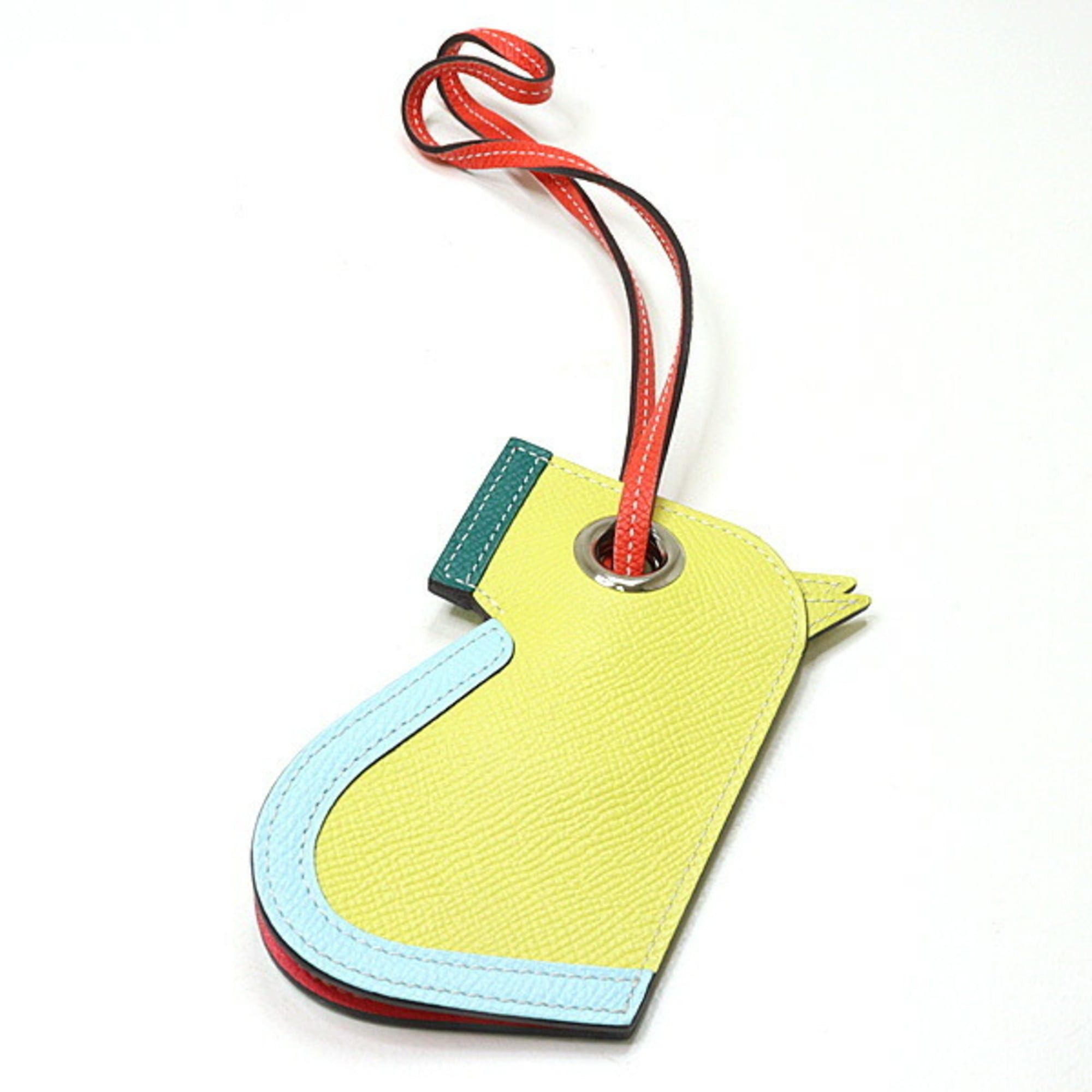Hermes Hermes Key Ring Charm Camaieu Lime/Blue Zephyr/Malachite Epson Horse C Stamp Bag Size ONE SIZE - 1 Thumbnail