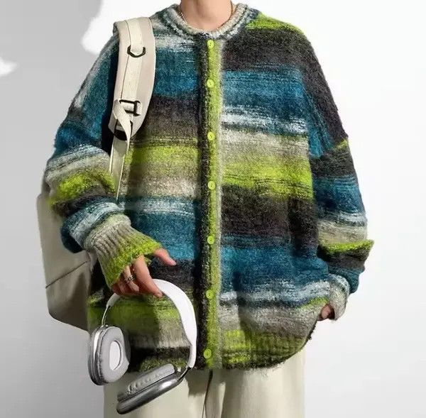 Japanese Brand Kitazawa x Mina Striped Sweater Casual Cardigan Size US L / EU 52-54 / 3 - 2 Thumbnail
