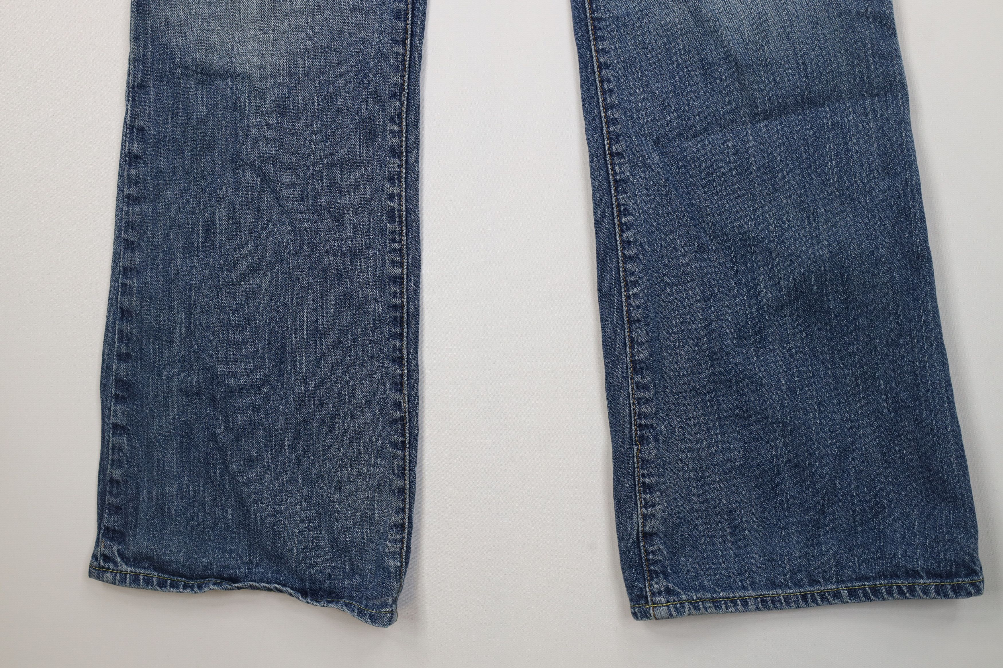 Express Vintage Y2K Express X2 Long Babydoll Curvy Wide Leg Jeans Size 34" / US 12 / IT 48 - 4 Thumbnail