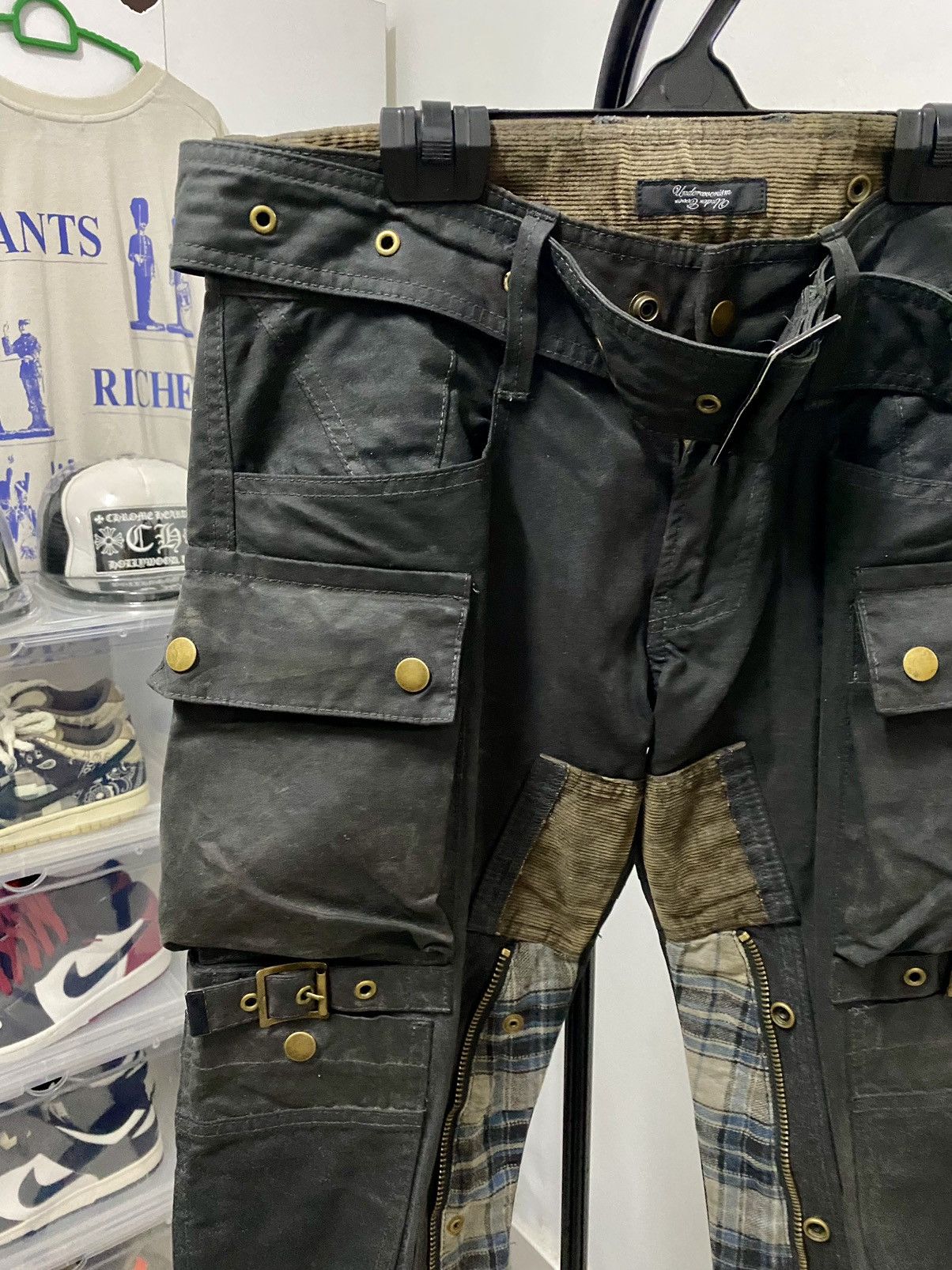 Undercover Vintage Undercover AW08 oiled waxed Cargo Bondage Pants Size US 30 / EU 46 - 5 Thumbnail