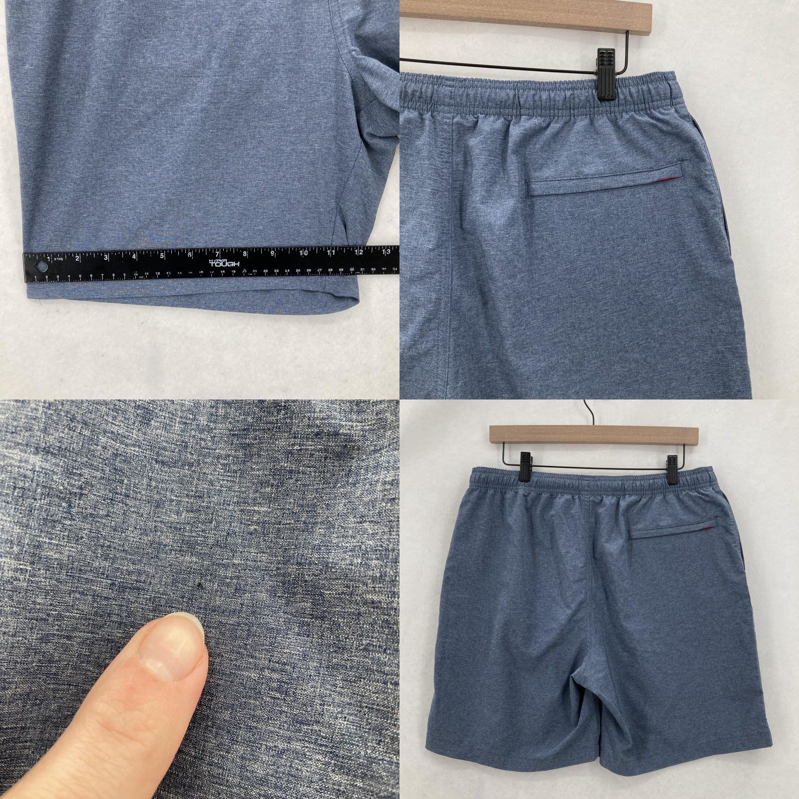 Chubbies Chubbies The Flint Gym Shorts 7” Mens Large Blue Stretch Performance Preppy Size US 33 - 8 Thumbnail