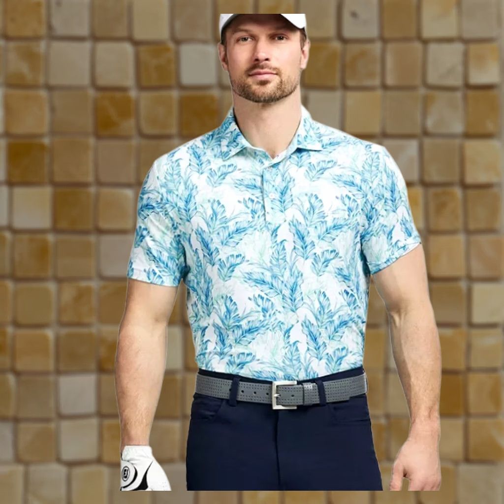 Izod NEW IZOD Polo SHIRT BLUE Palm SHORT SLEEVE Golf Size L Size US L / EU 52-54 / 3 - 1 Preview