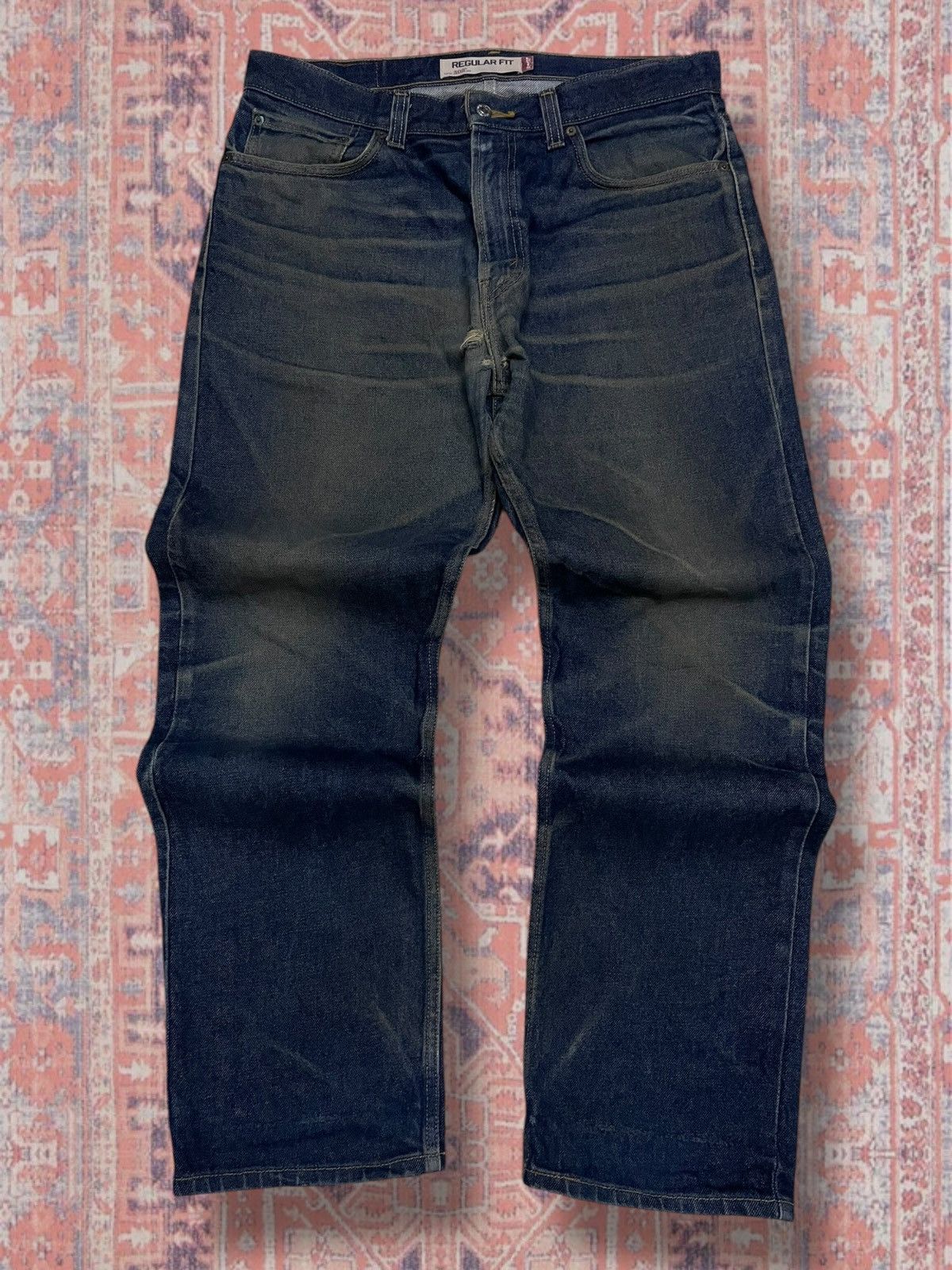 Vintage Designer Levis 505 Regular Fit Indigo Distressed