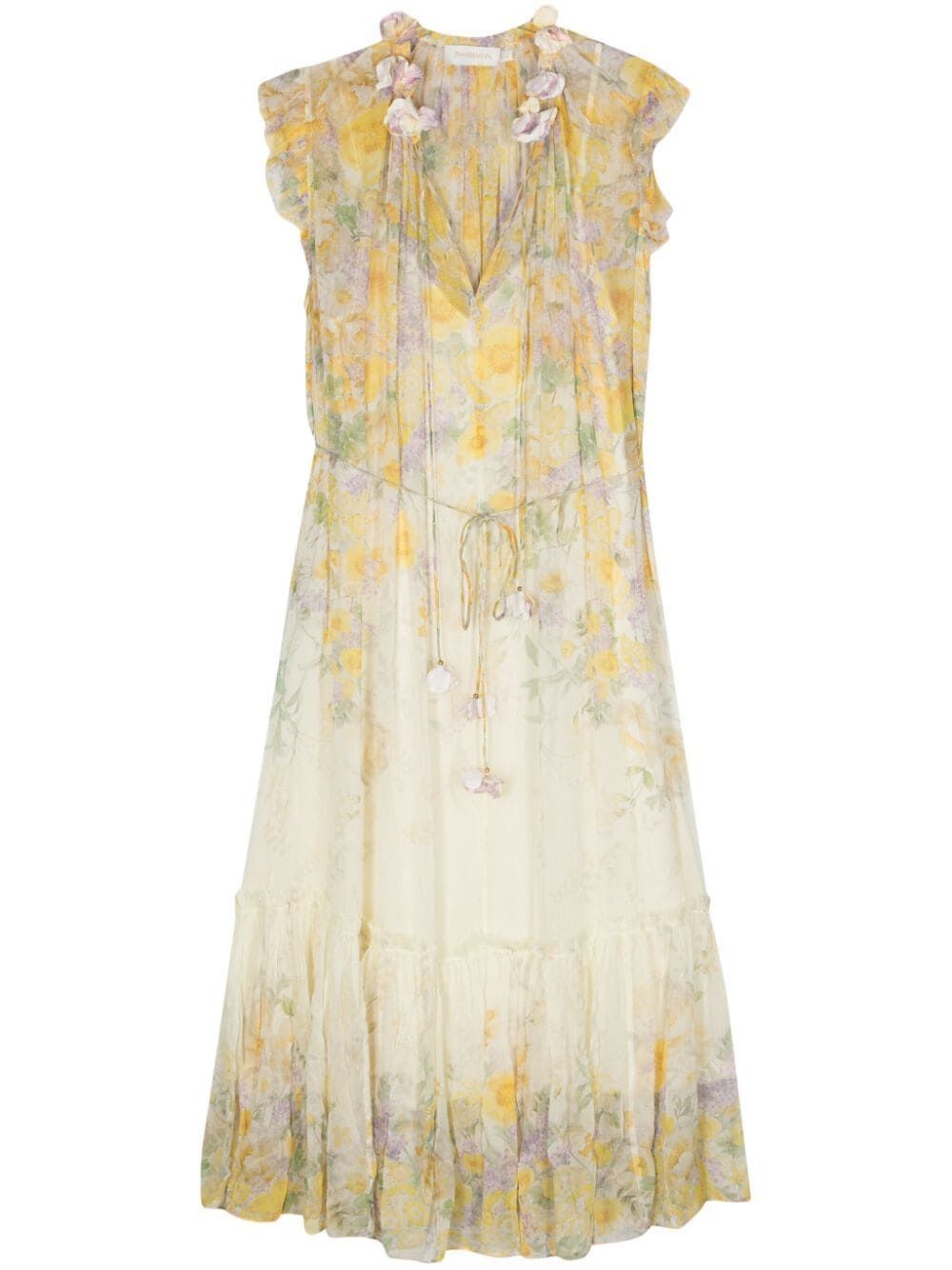 image of Zimmermann Harmony Dress Size 1 in Citrus Garden, Women's