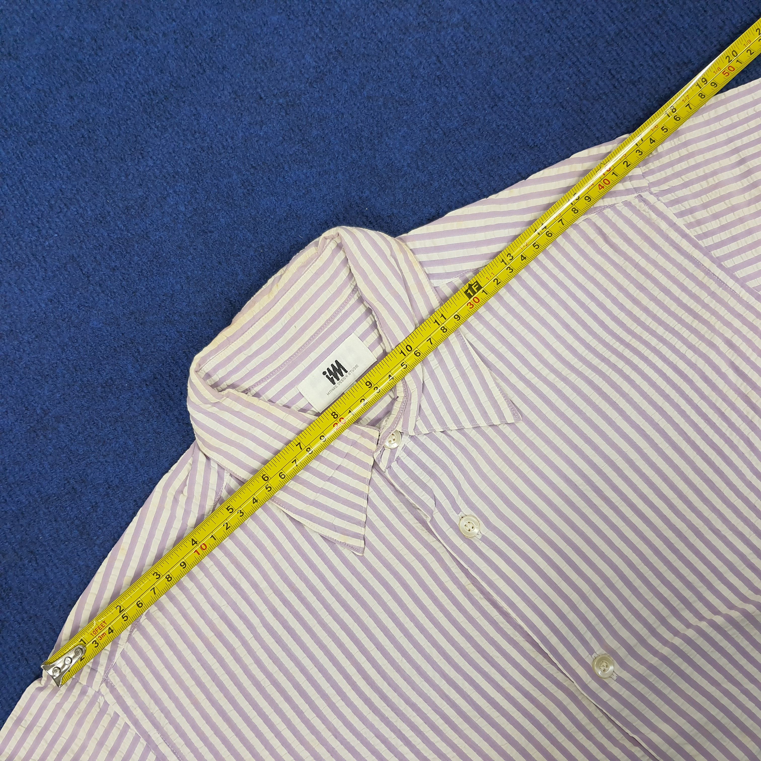 Issey Miyake × Japanese Brand × Vintage Vintage IM Issey Miyake Japanese Brand Striped Shirt Size S / US 4 / IT 40 - 6 Thumbnail