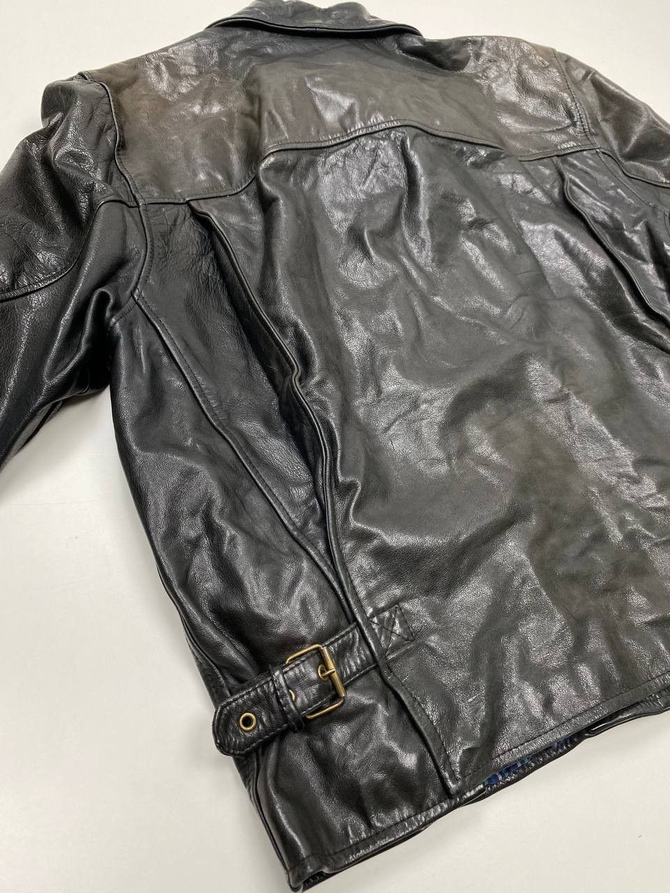 Vera Pelle Vera Pelle Black 52 Vintage Leather Jacket for Men Size US XL / EU 56 / 4 - 10 Thumbnail