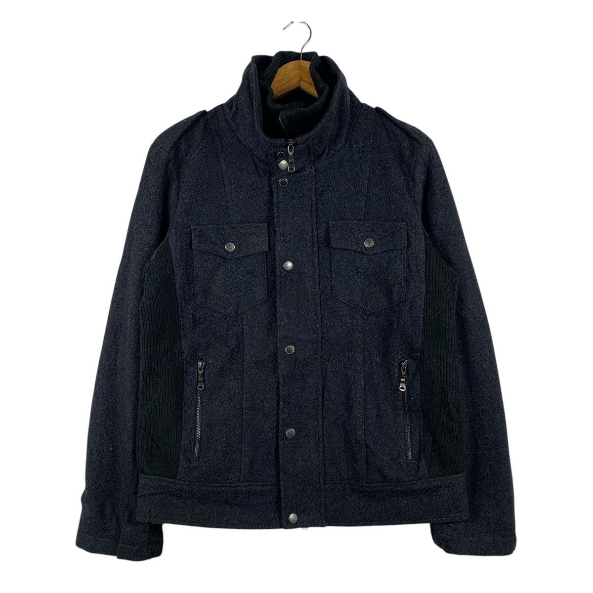semanticdesign SEMANTIC DESIGN Japanese Brand Casualwear Wool Jacket Size US L / EU 52-54 / 3 - 1 Thumbnail