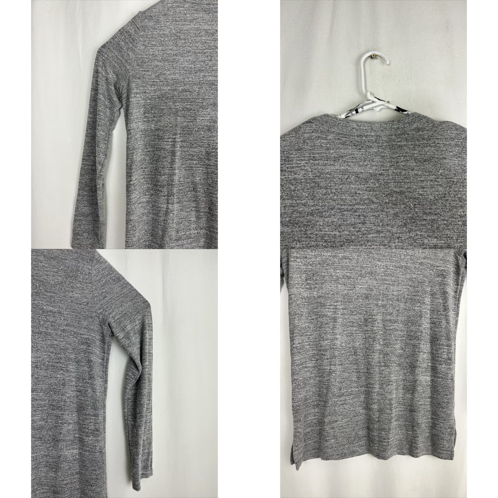 Banana Republic Banana Republic Womens M Henley Tie T-Shirt Gray Oversized Polyester Blend Shirts Mens Girls Womens Size M / US 6-8 / IT 42-44 - 9 Thumbnail